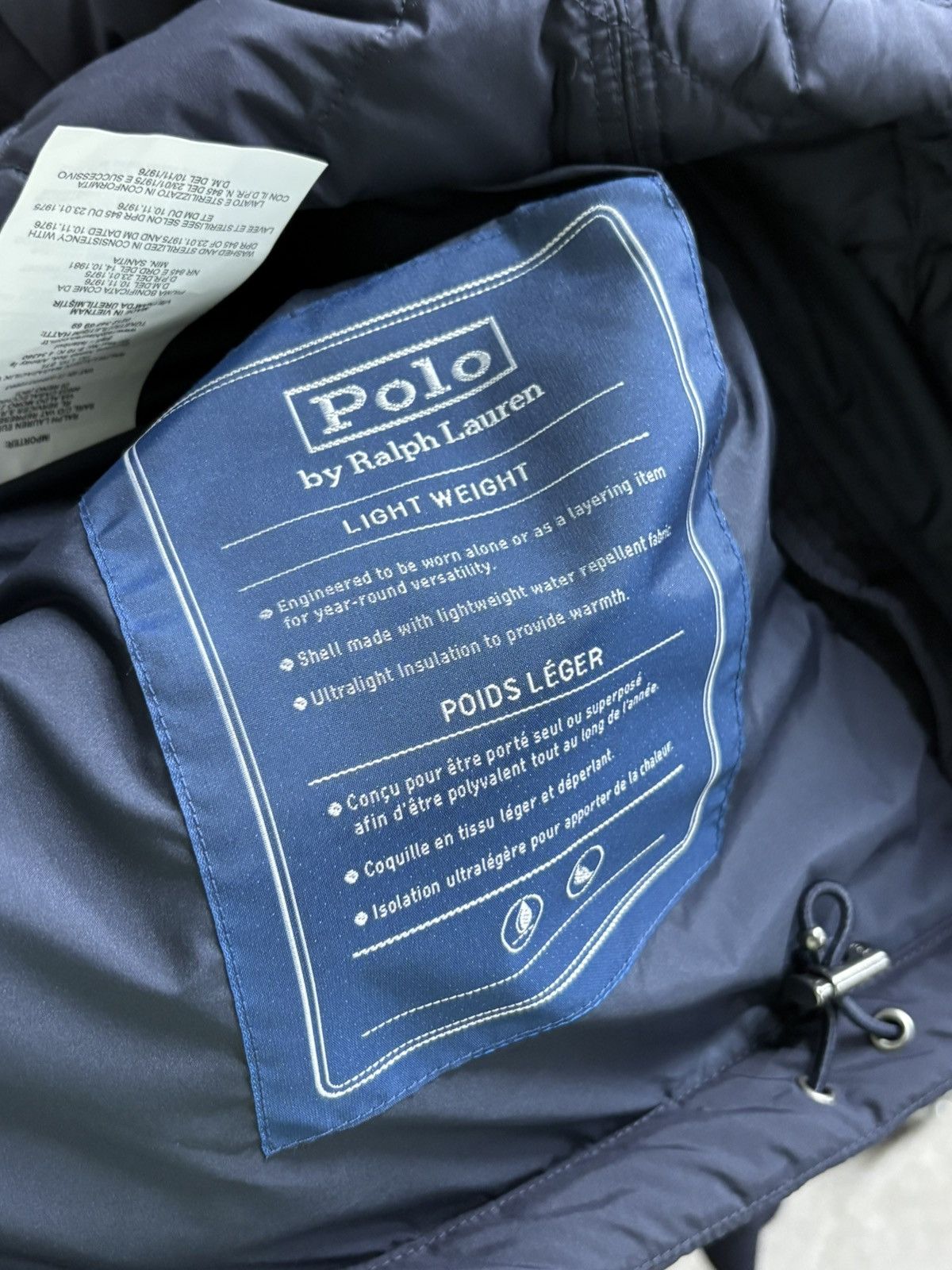 Polo Ralph Lauren Navy Quilted Hooded Jacket Ralph Lauren Men’s Size M – New Size US M / EU 48-50 / 2 - 8 Thumbnail