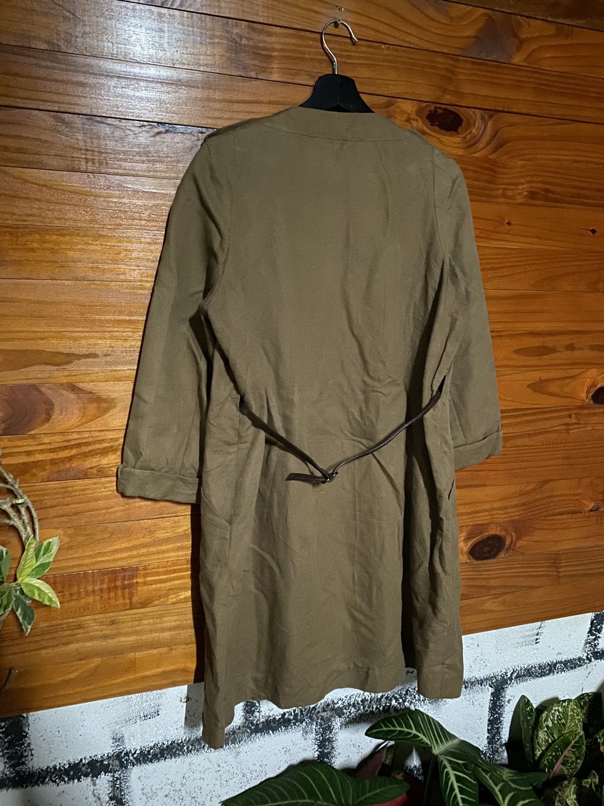 Vintage Comptoir des Cotonniers Khaki Cotton Linen French Workwear Size M / US 6-8 / IT 42-44 - 10 Thumbnail