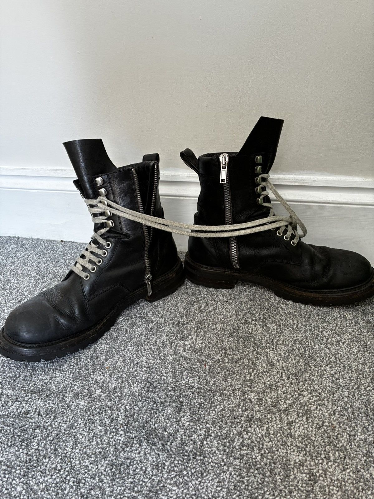 Rick Owens Rick Owen’s Combat Boots Size US 10 / EU 43 - 2 Thumbnail