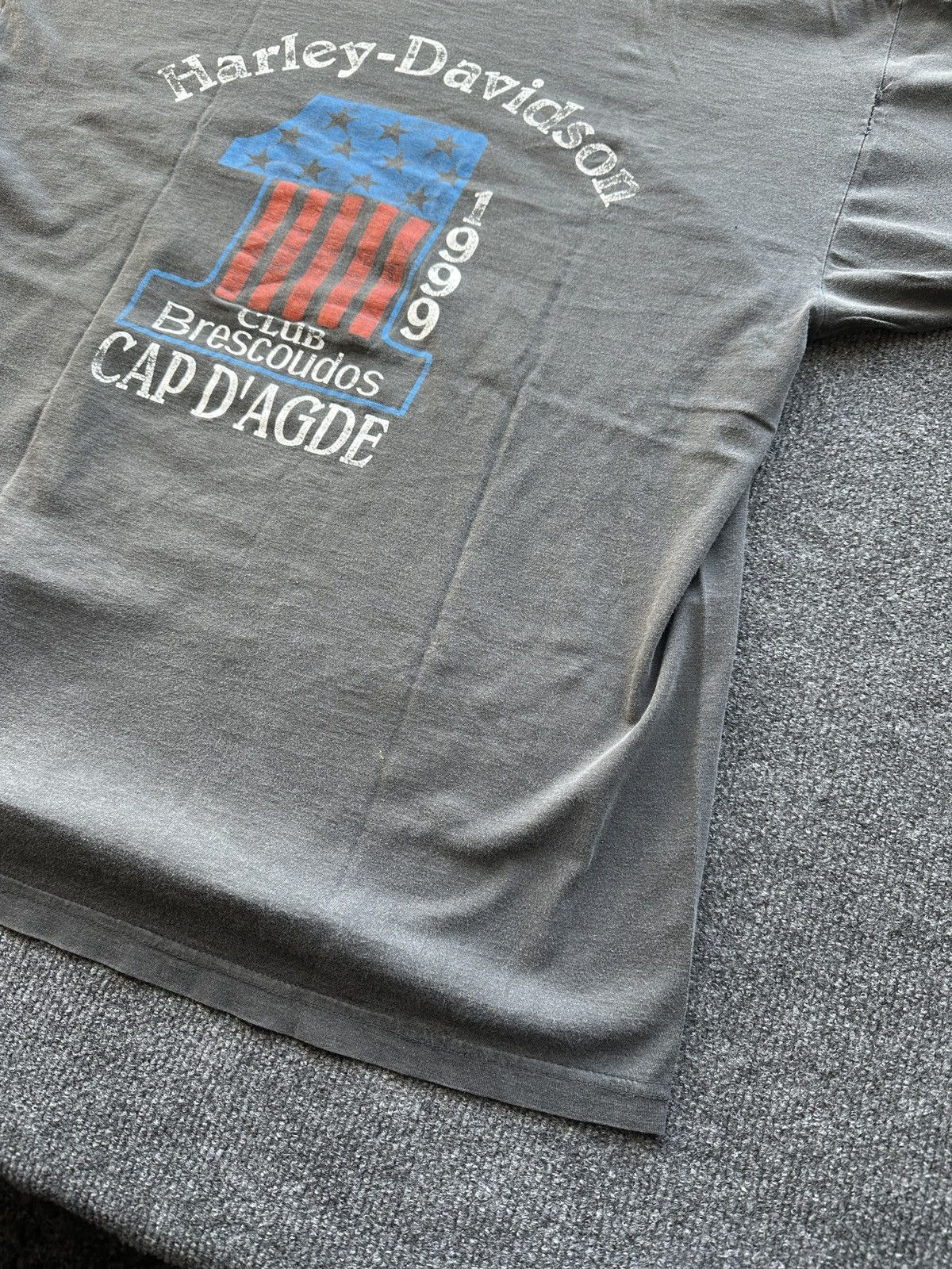 Harley Davidson 99’🚨VNTG 10TH HARLEY DAVIDSON ANNIVERSARY MEN TEE FADED CUP D’AGDO Size US XL / EU 56 / 4 - 6 Thumbnail