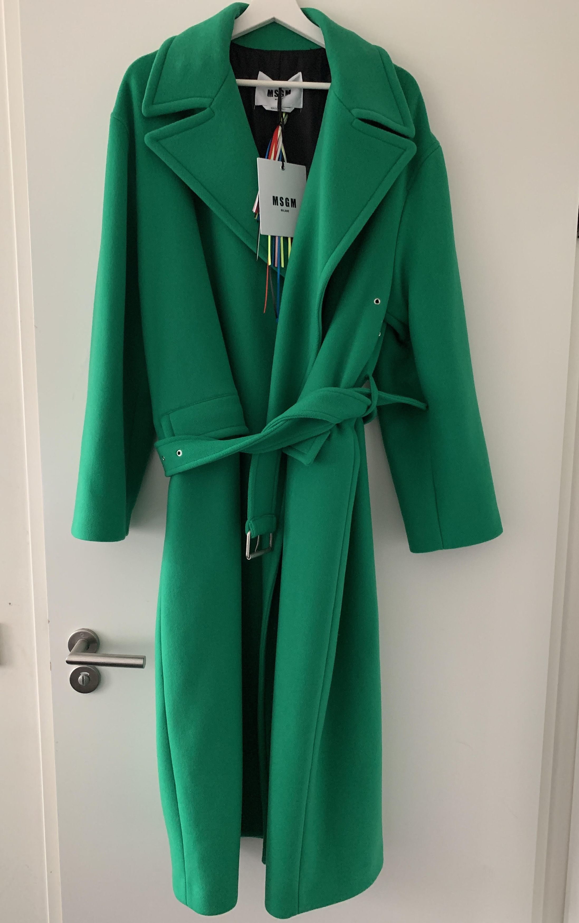 MSGM MSGM Milano Coat Trenchcoat Green M NEW w Tags + Reciept Size US M / EU 48-50 / 2 - 6 Thumbnail