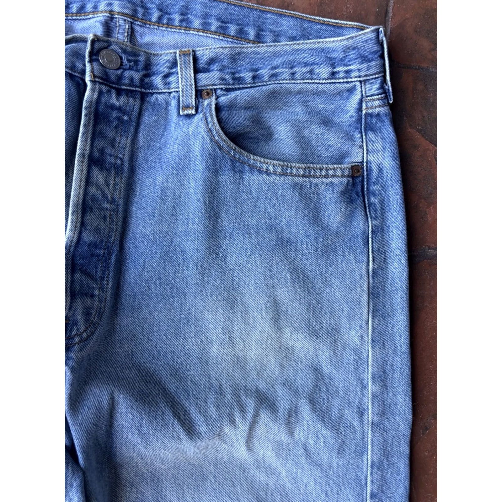 Levi's Vintage 90s Levi'S 501 XX Jeans 38x32 Blue Denim - Mid Rise - Button Details - Style - Distressed - USA Size US 38 / EU 54 - 5 Thumbnail