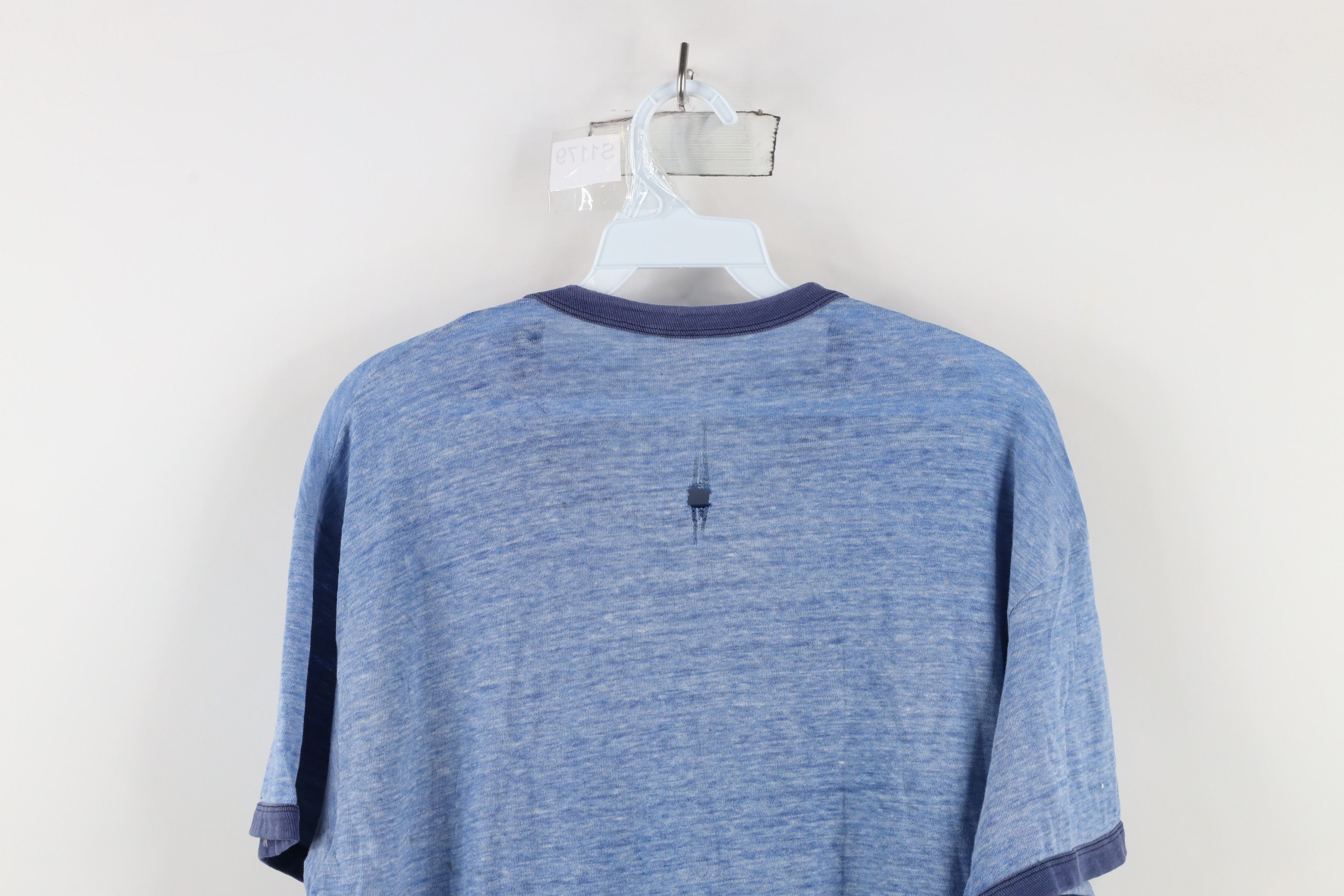 Hanes × Vintage Vintage 70s Hanes Soft Bulldog Football Ringer T-Shirt USA Size US XL / EU 56 / 4 - 16 Thumbnail
