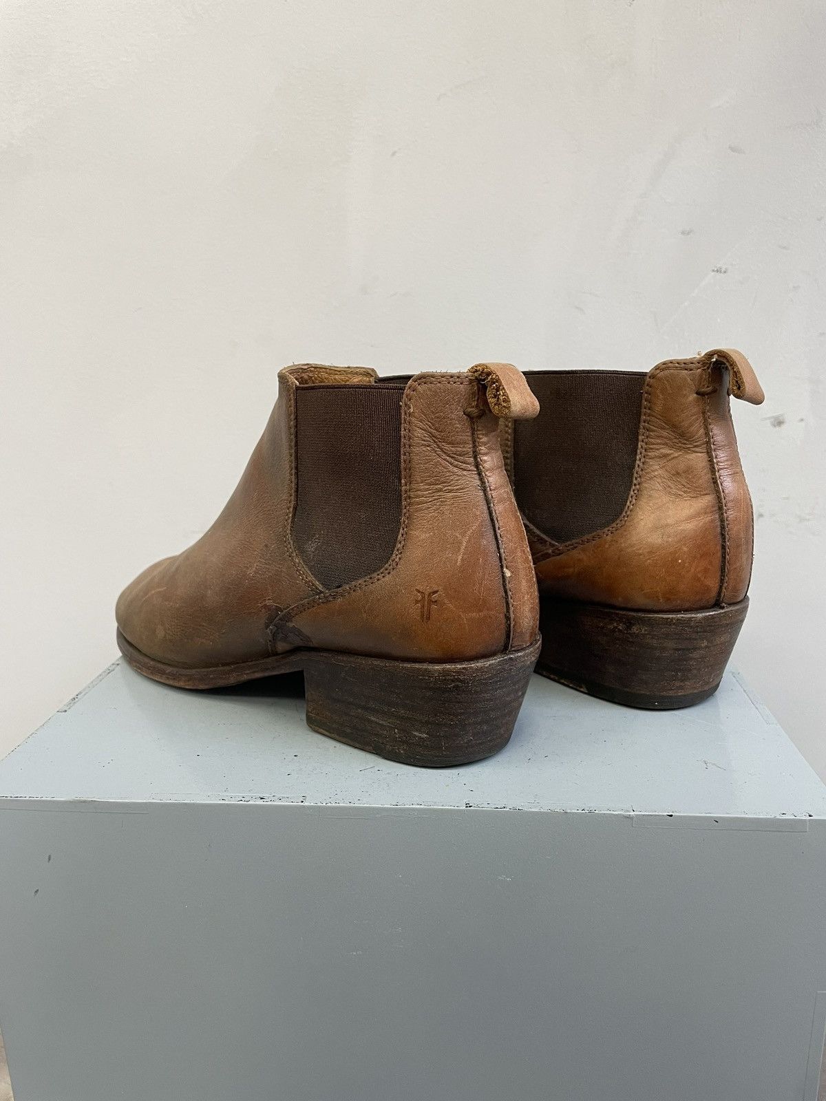 Frye Frye Brown Leather Chelsea Ankle Boots guidi style Heel 40 Size US 7 / EU 40 - 4 Thumbnail