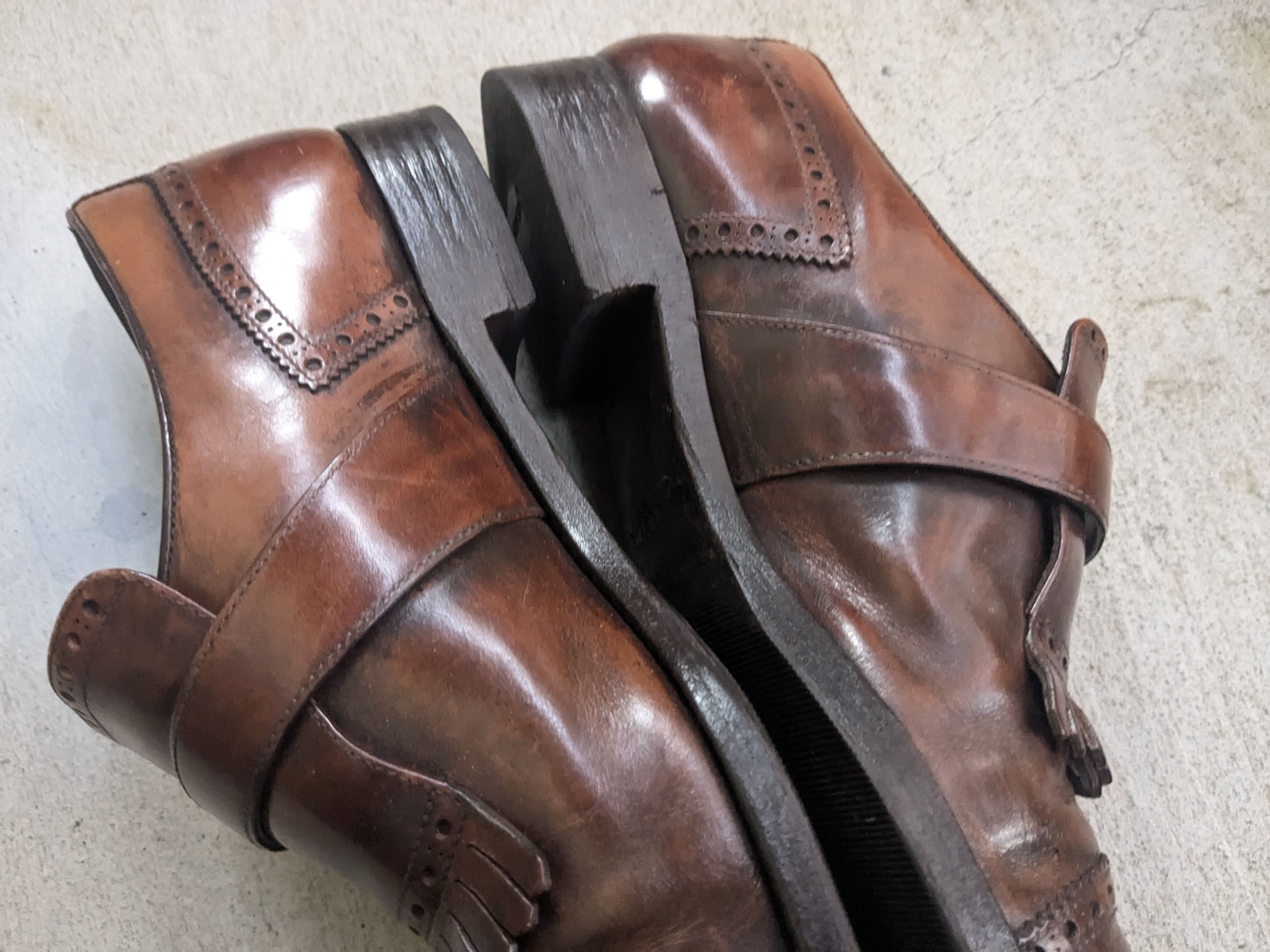 Prada Prada Monk Straps Brogues Buckle Brown Leather Fringe 9.5 Size US 9.5 / EU 42-43 - 14 Thumbnail