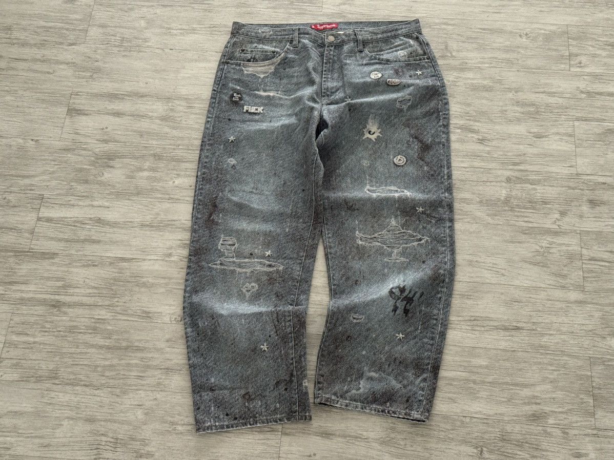 Supreme FW24 HJR Trompe L'oeil Loose Fit Jean Denim