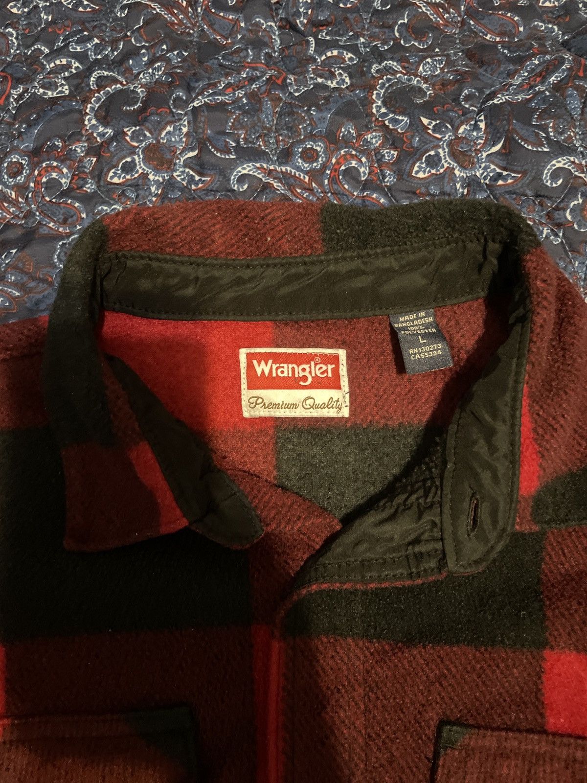 Wrangler Wrangler Red and Black Plaid Flannel Size US L / EU 52-54 / 3 - 2 Thumbnail