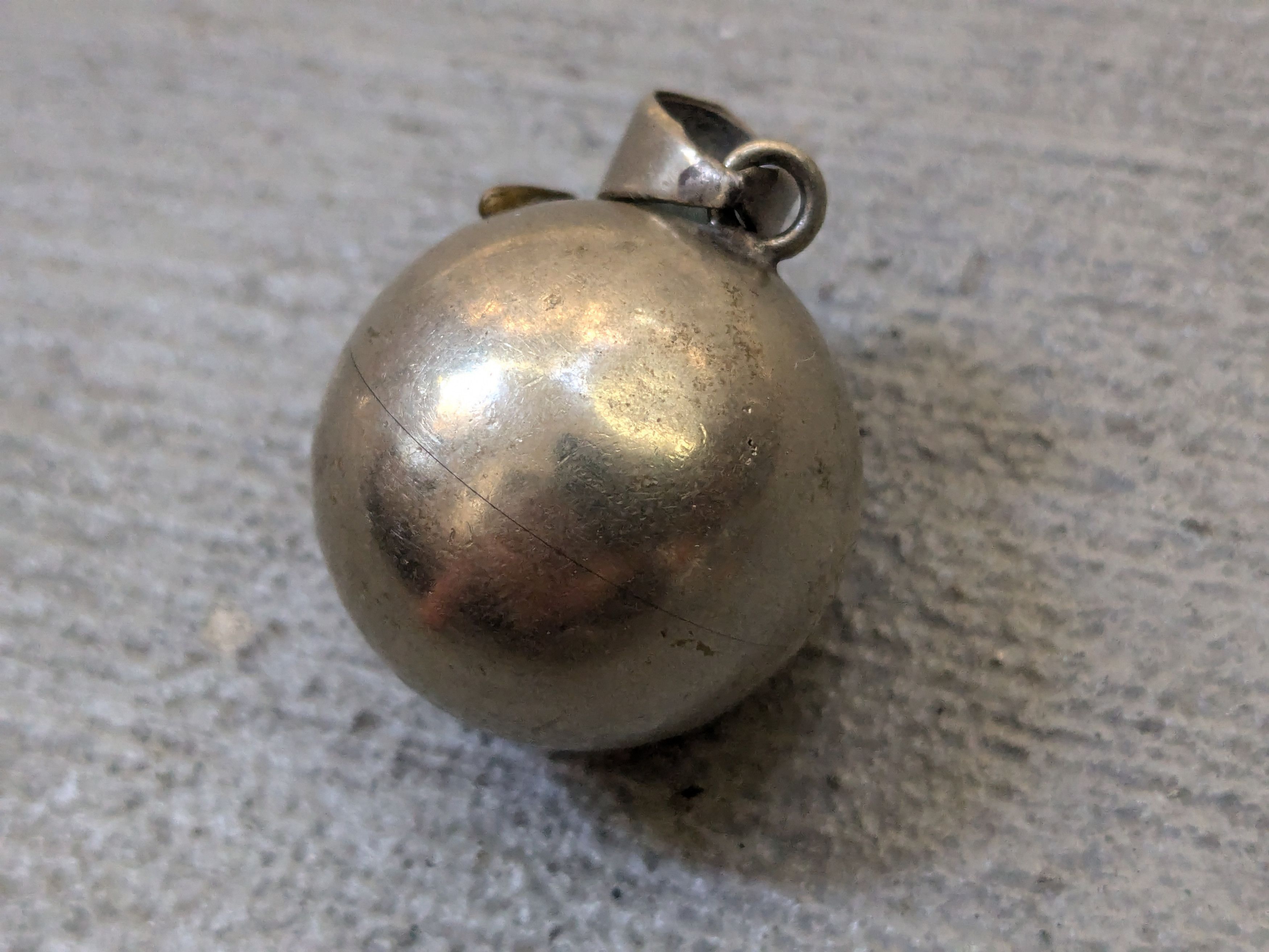 Vintage Vintage Alpaca Silver Chime Pendant Angel Sphere Bell Brass Size ONE SIZE - 7 Thumbnail