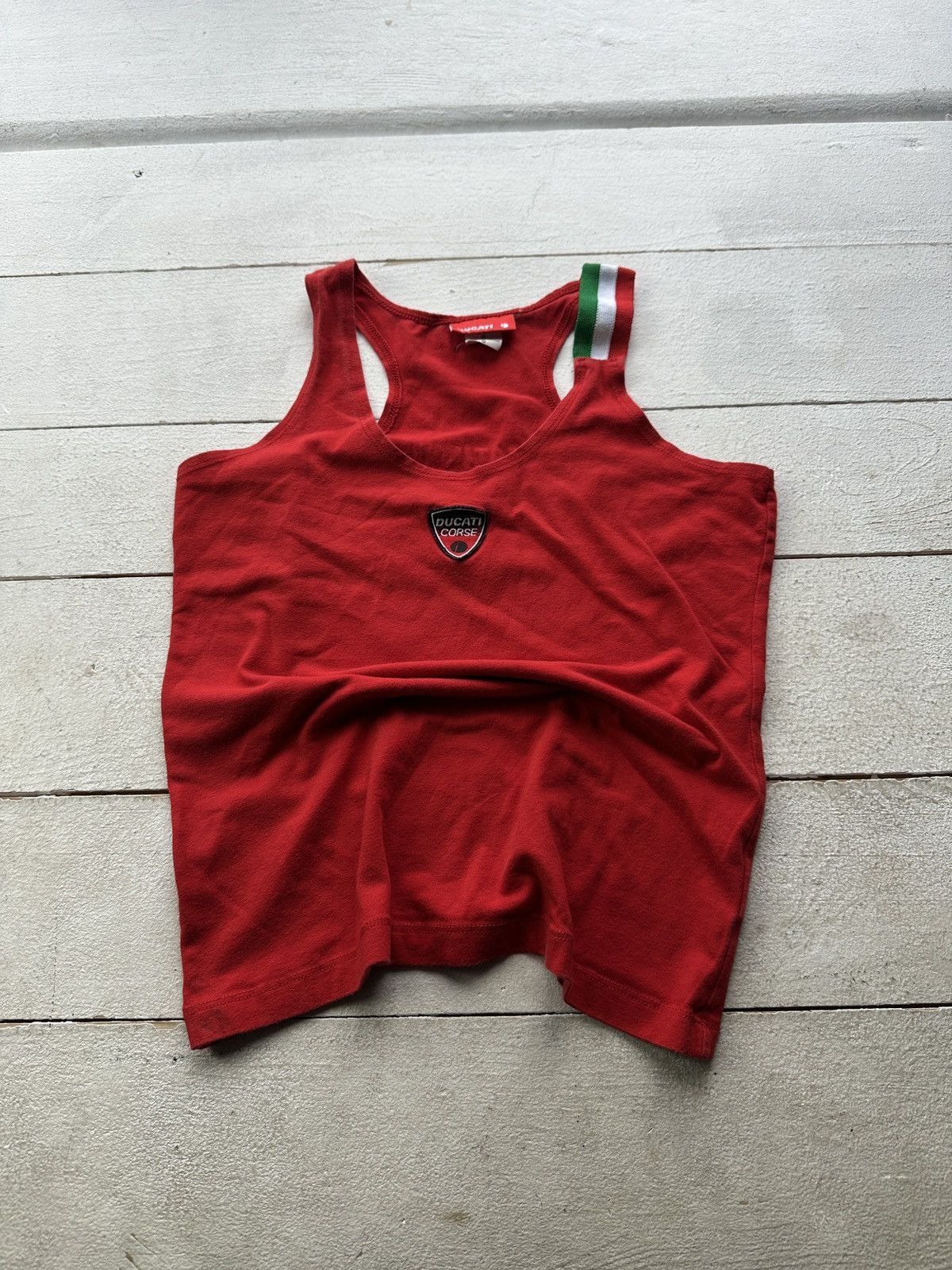 Ducati RARE 🚨 RED DUCATI BIG LOGO TANK TOP WOMEN MOTO SPORT RACING Size S / US 4 / IT 40 - 1 Thumbnail