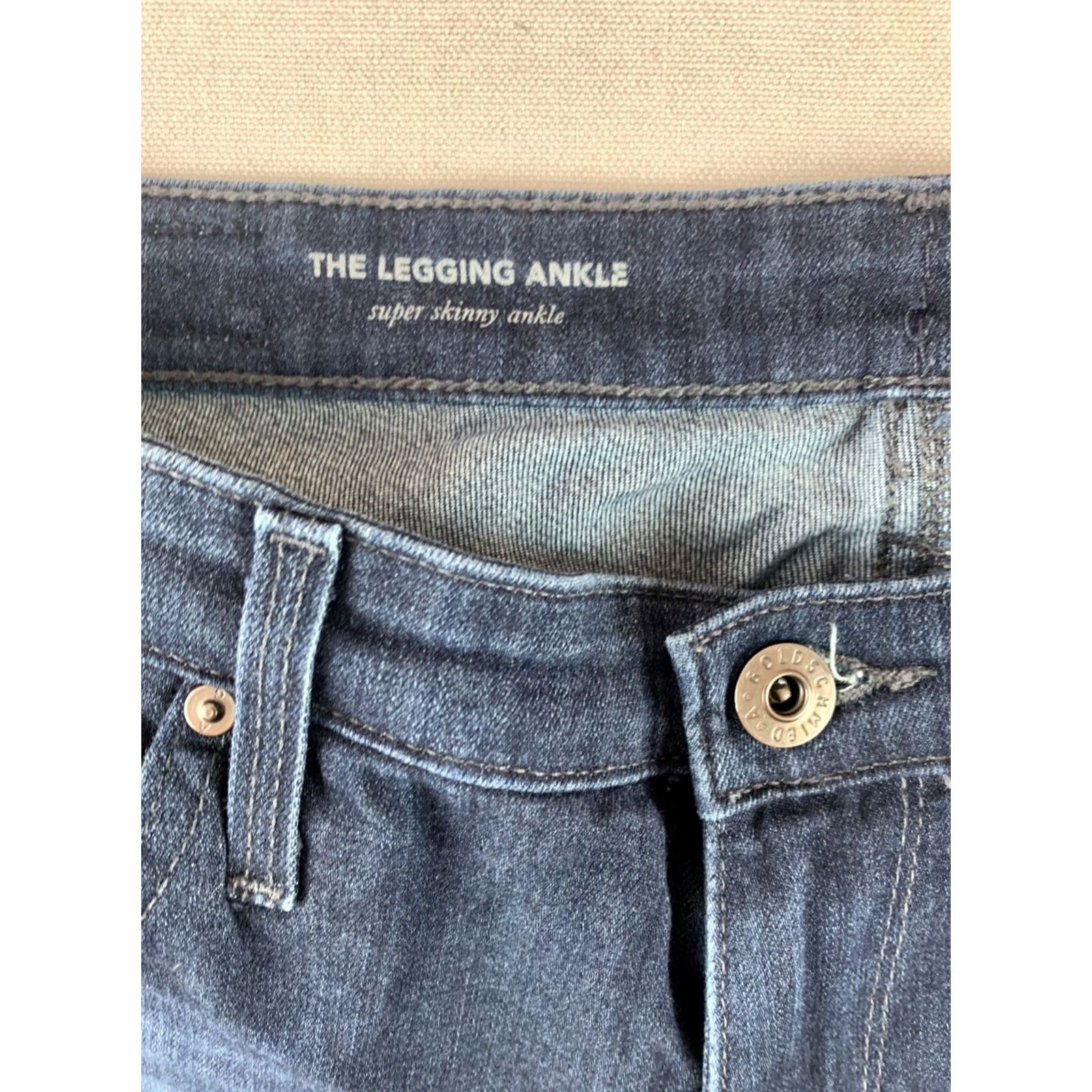 Vintage VINTAGE ADRIANO GOLDSCHMIED JEANS WOMENS Jeans Women Sm The Legging Super Skinny Ankle 30X29 Blue 30X29 Womens Jeans Skinny Size 29" - 4 Thumbnail