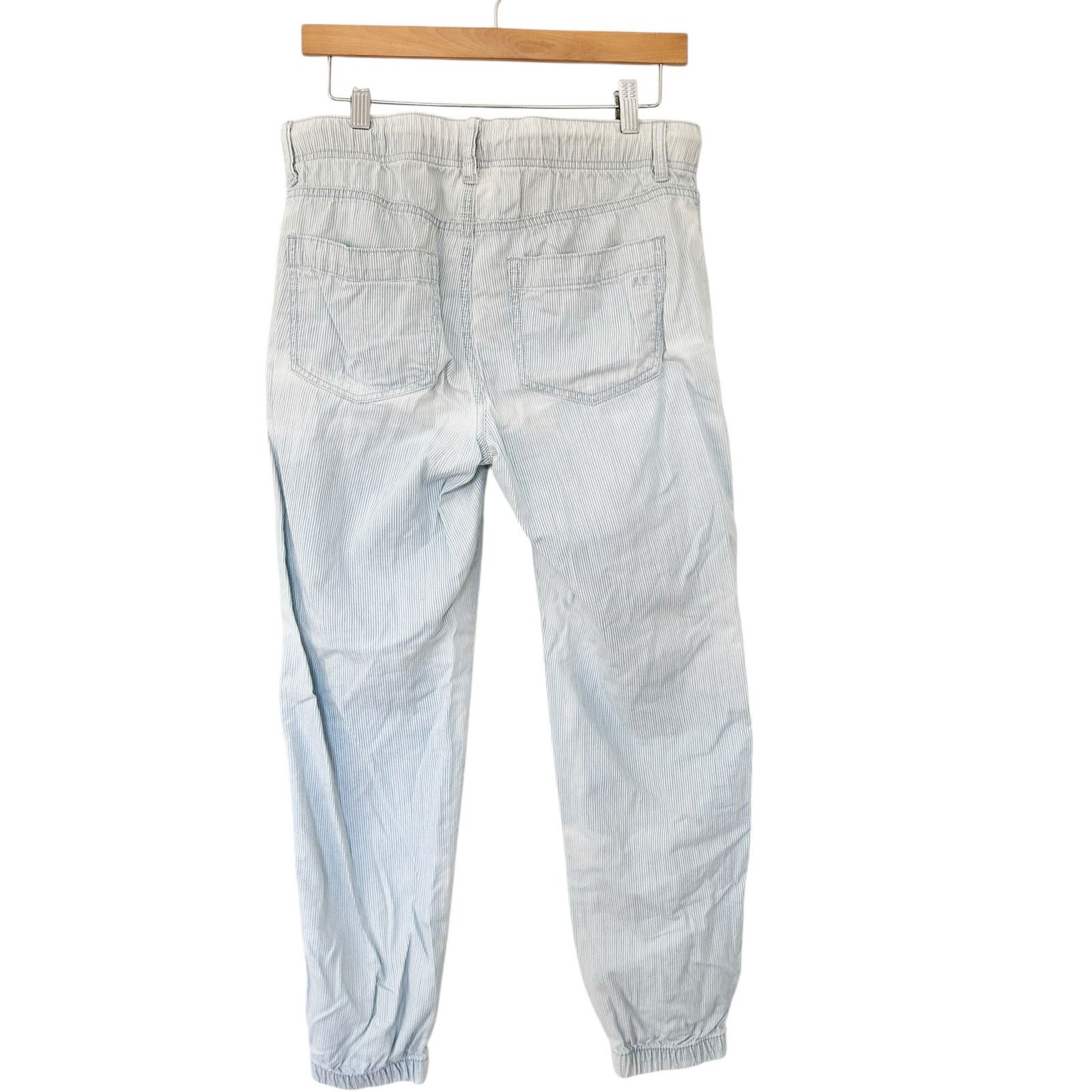Other American Eagle Blue White Pinstripe Pants Sz 4 Size 27" / US 4 / IT 40 - 3 Thumbnail