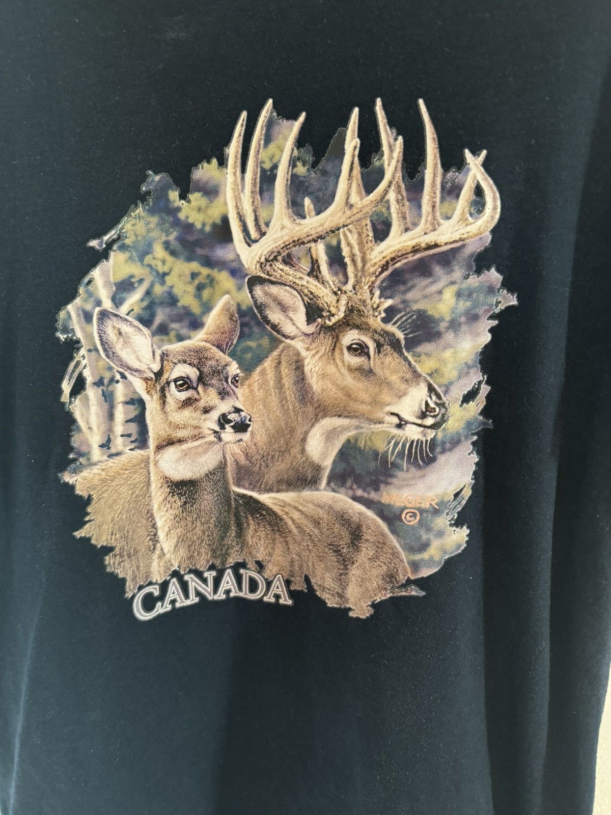 AAA × Realtree AAA Style Deer Doe Canada Hunting Navy T-Shirt Realtree Size US M / EU 48-50 / 2 - 2 Thumbnail