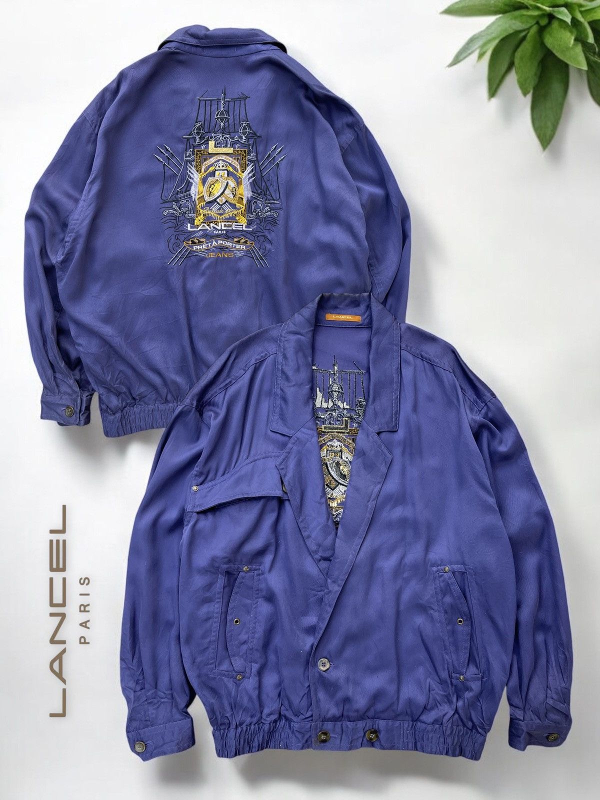 Lancel 🔥Vintage Lancel Paris Embroidered Logo Jacket Size US L / EU 52-54 / 3 - 1 Thumbnail