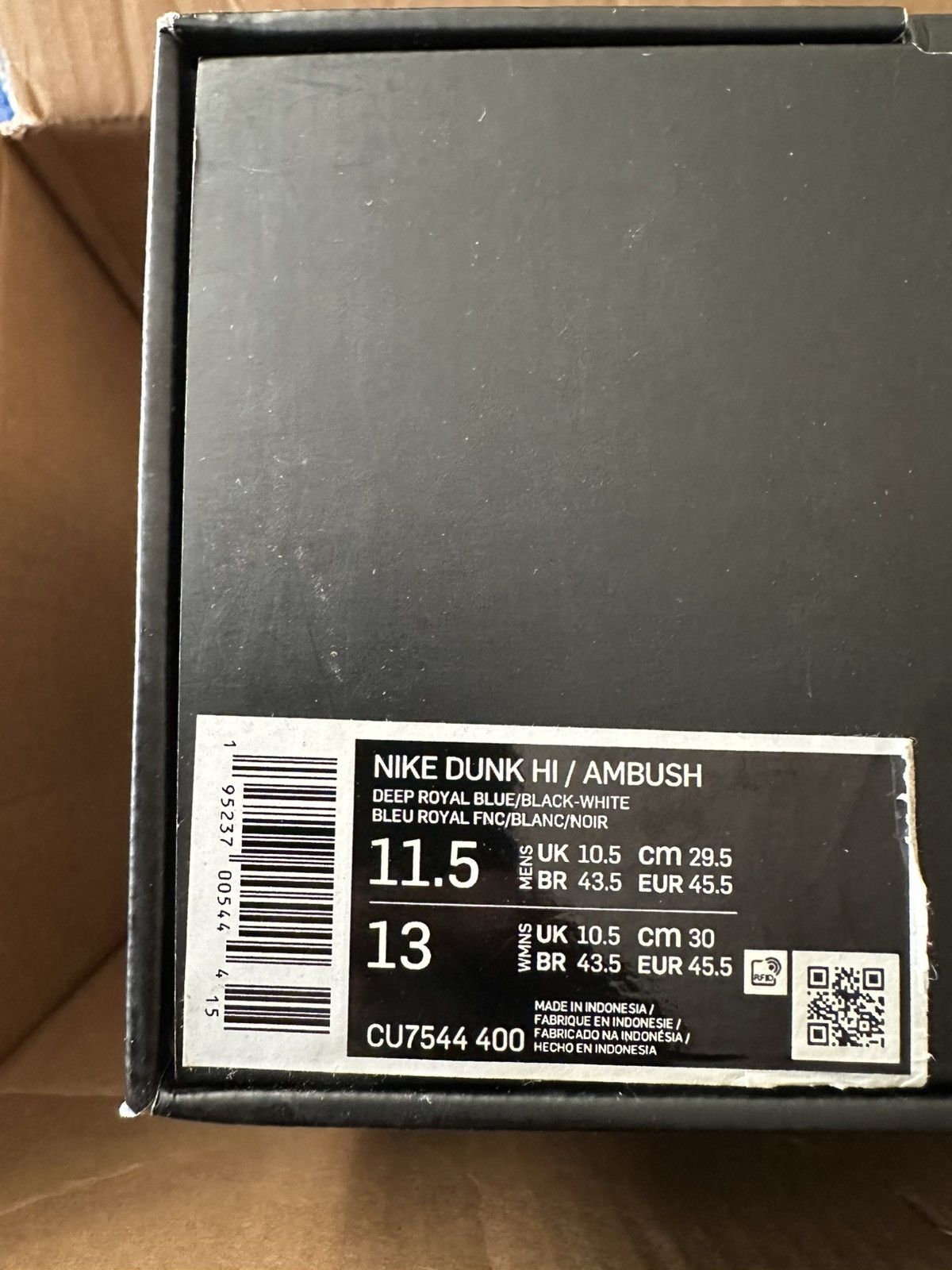 Ambush Design × Nike Nike Dunk High Ambush Blue Deep Royal Size US 11.5 / EU 44-45 - 10 Thumbnail