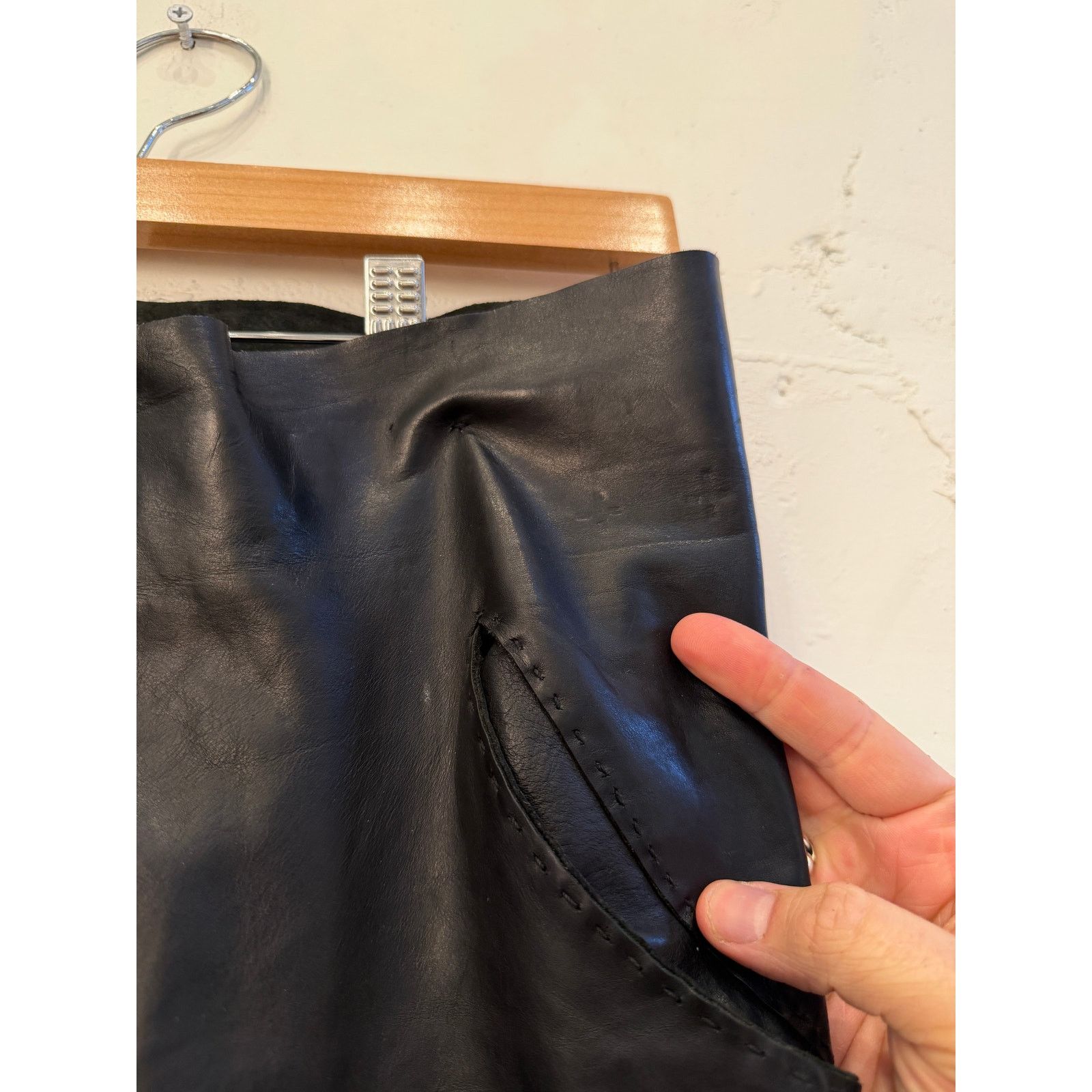 Ma+ MA+ Black Leather Pants Size US 32 / EU 48 - 6 Thumbnail