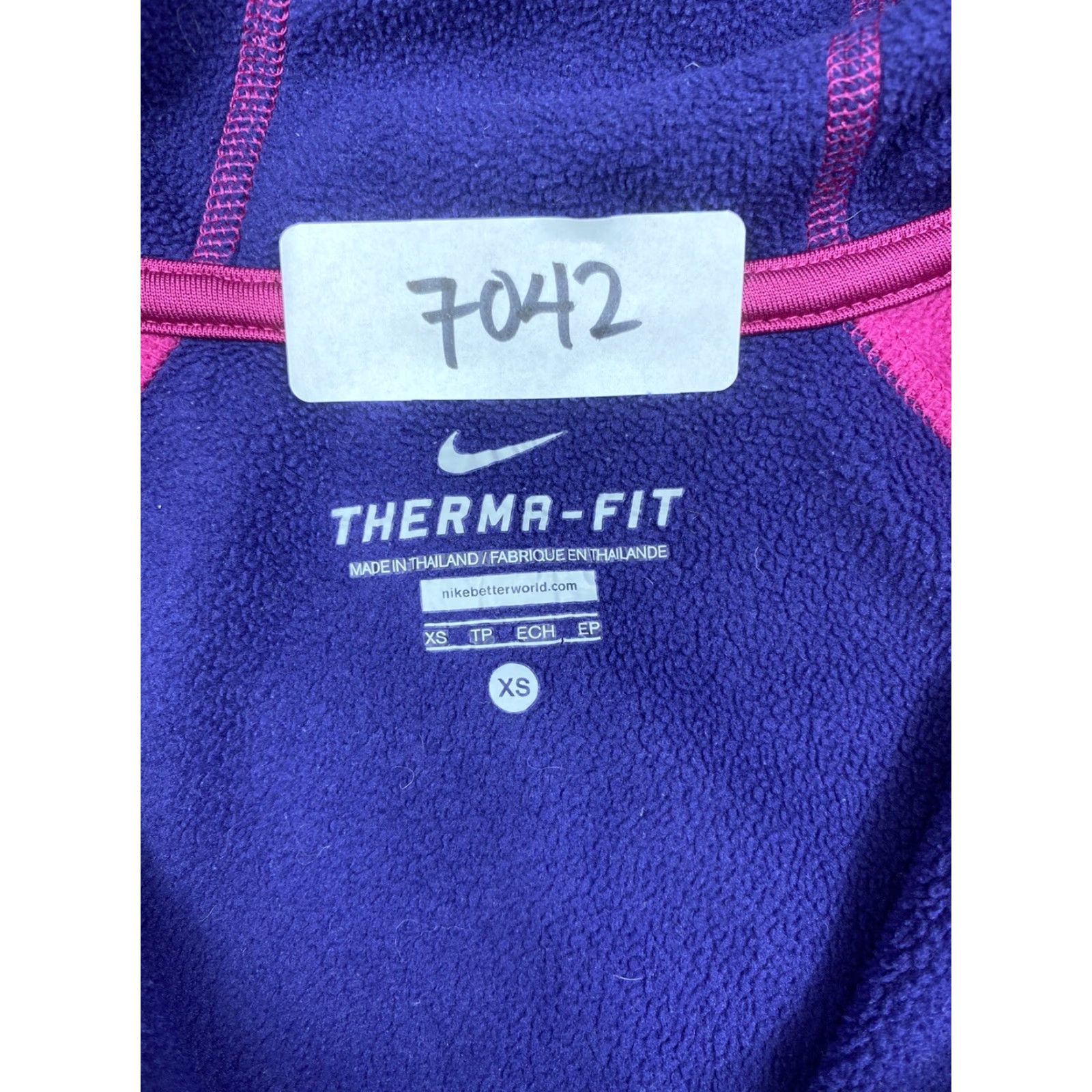 Nike Nike Therma Fit Jacket Womens XS Purple Hooded Zip Casual #7042 Size XS / US 0-2 / IT 36-38 - 3 Thumbnail