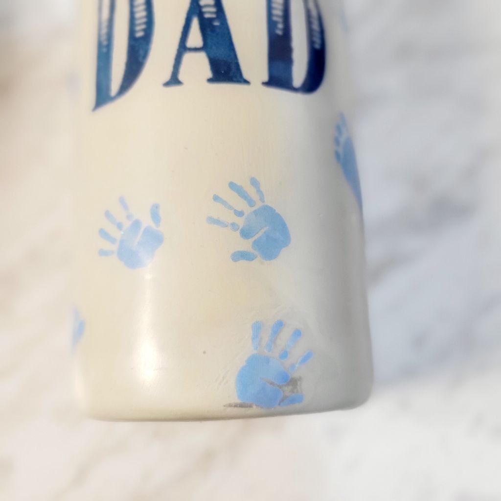 Handmade Blue & Cream 30oz Tumbler "My Favorite People Call Me Dad" Size 30 - 2 Thumbnail
