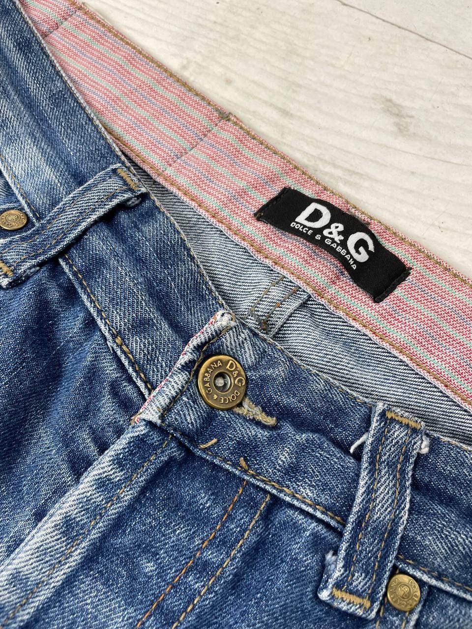 Dolce & Gabbana Vintage Dolce & Gabbana DG Denim Jeans Baggy Distressed Y2K Size US 33 - 10 Thumbnail