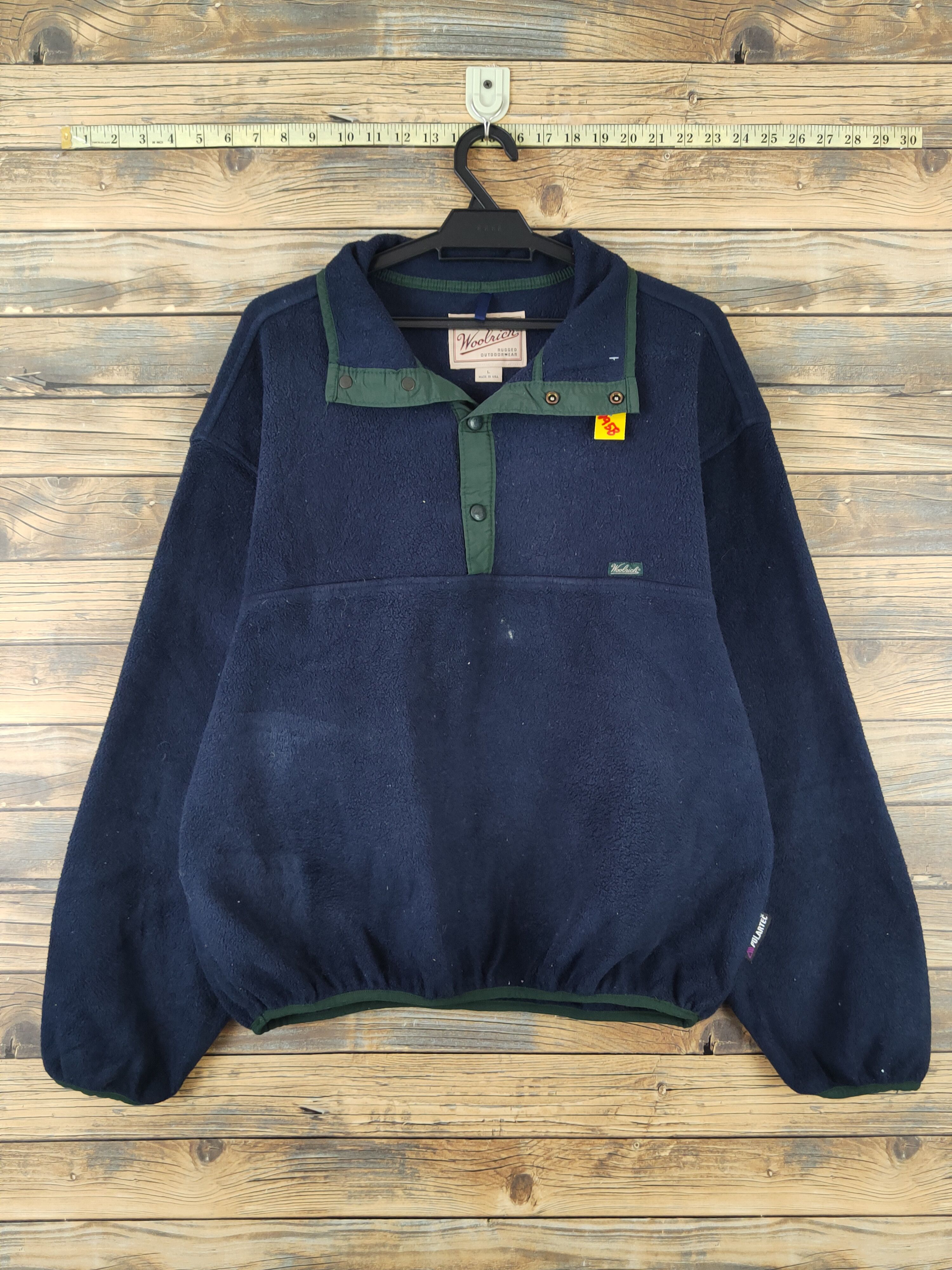 Polartec × Vintage × Woolrich Woolen Mills Woolrich usa Polartec Navy fleece Sweatshirts #W958 Size US L / EU 52-54 / 3 - 1 Thumbnail