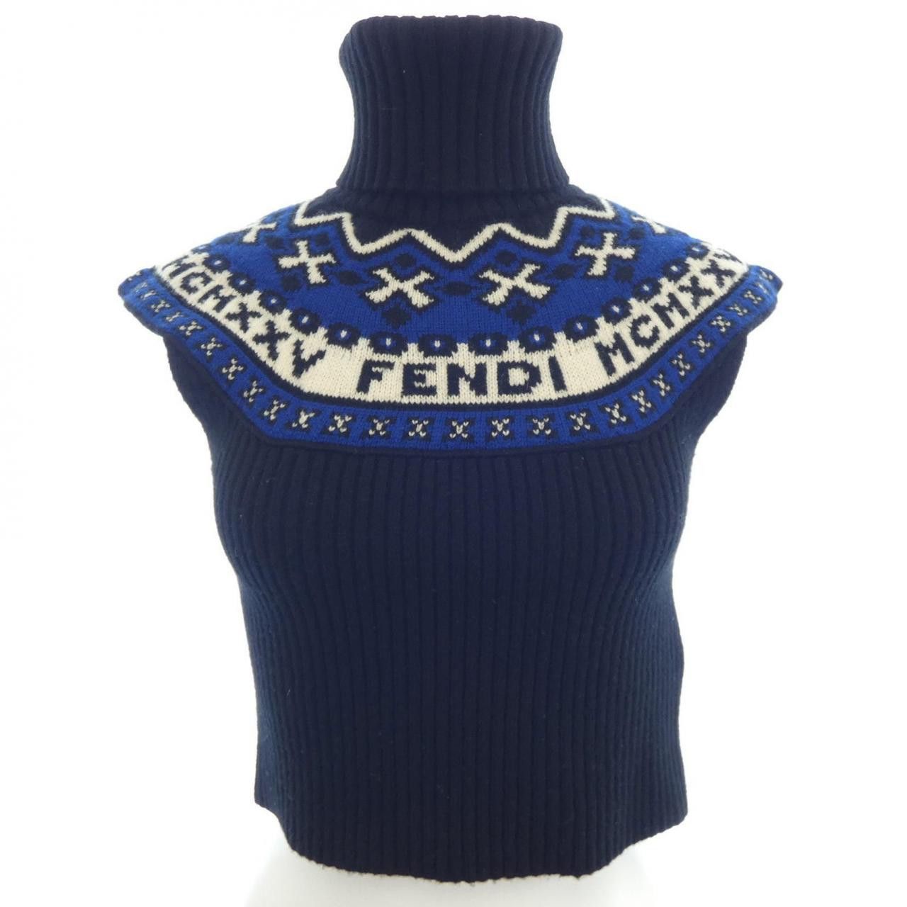 Fendi Fendi Fendi Cashmere Blend Knit Top Textile Tops FZY505A0B2 DUTY FREE for USA Size ONE SIZE - 1 Thumbnail