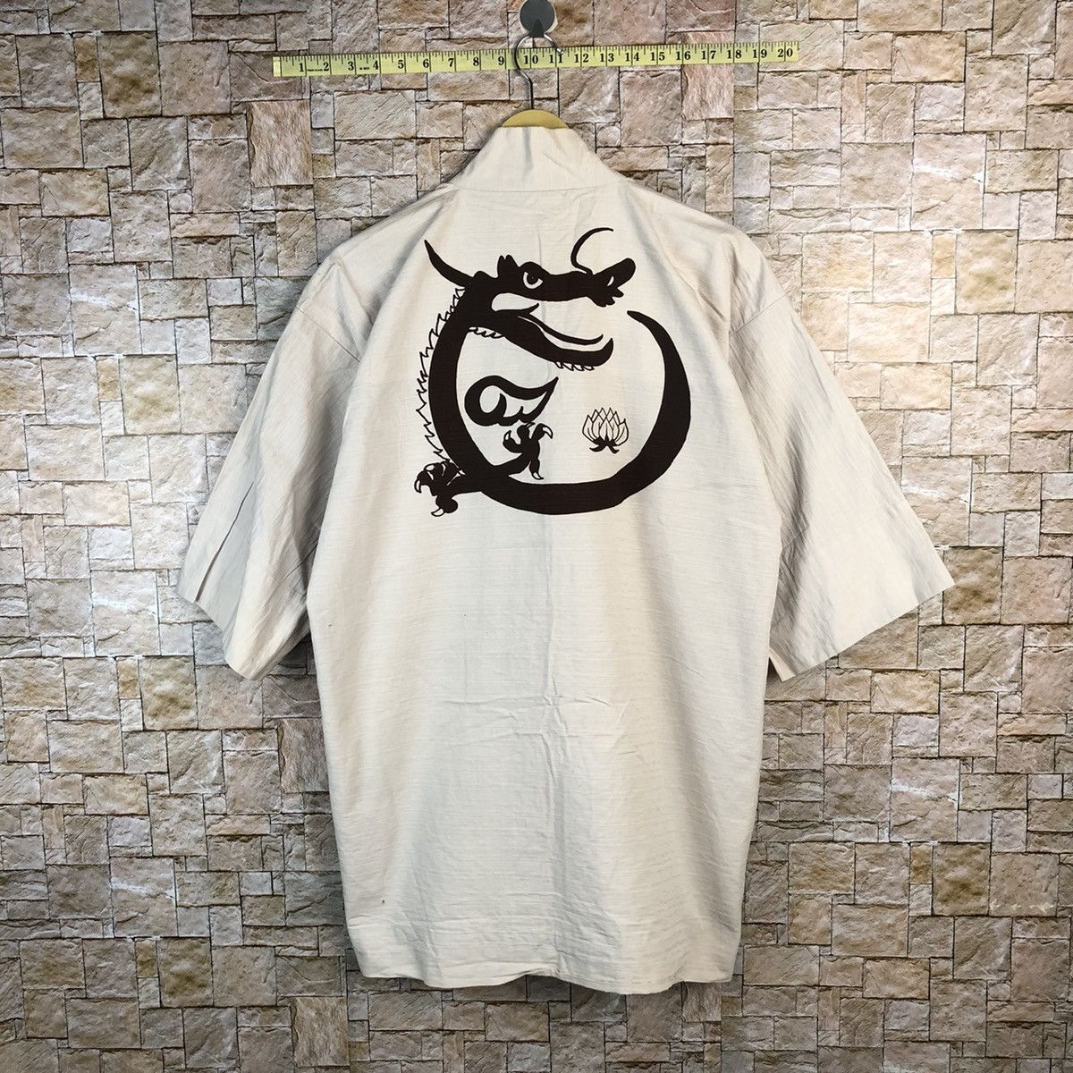 Japanese Brand Dragon Japan vintage Cream Kimono #A531 Size US M / EU 48-50 / 2 - 1 Thumbnail