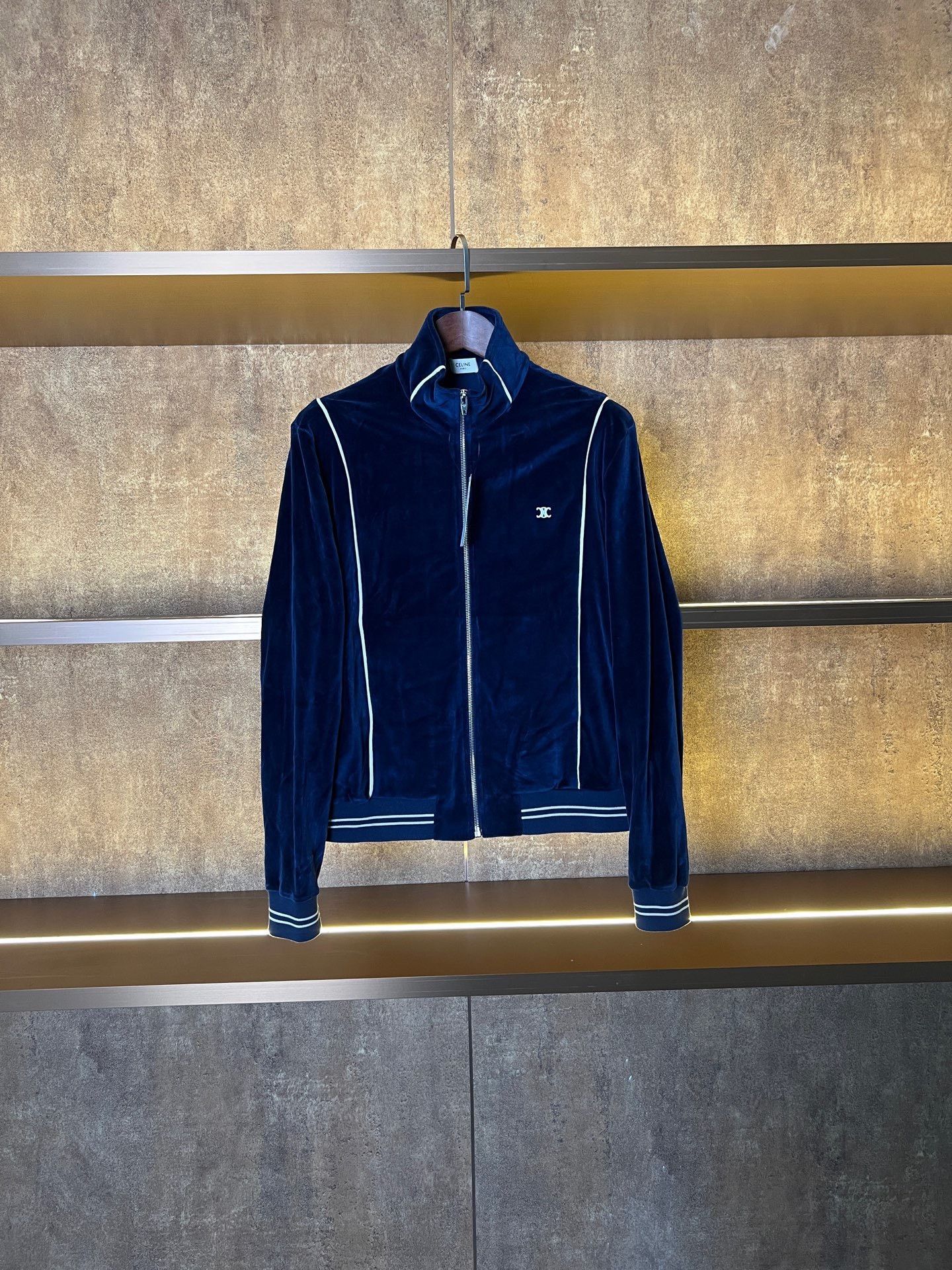 Celine Celine Velvet Blue Light Jacket m Men Size US M / EU 48-50 / 2 - 1 Thumbnail