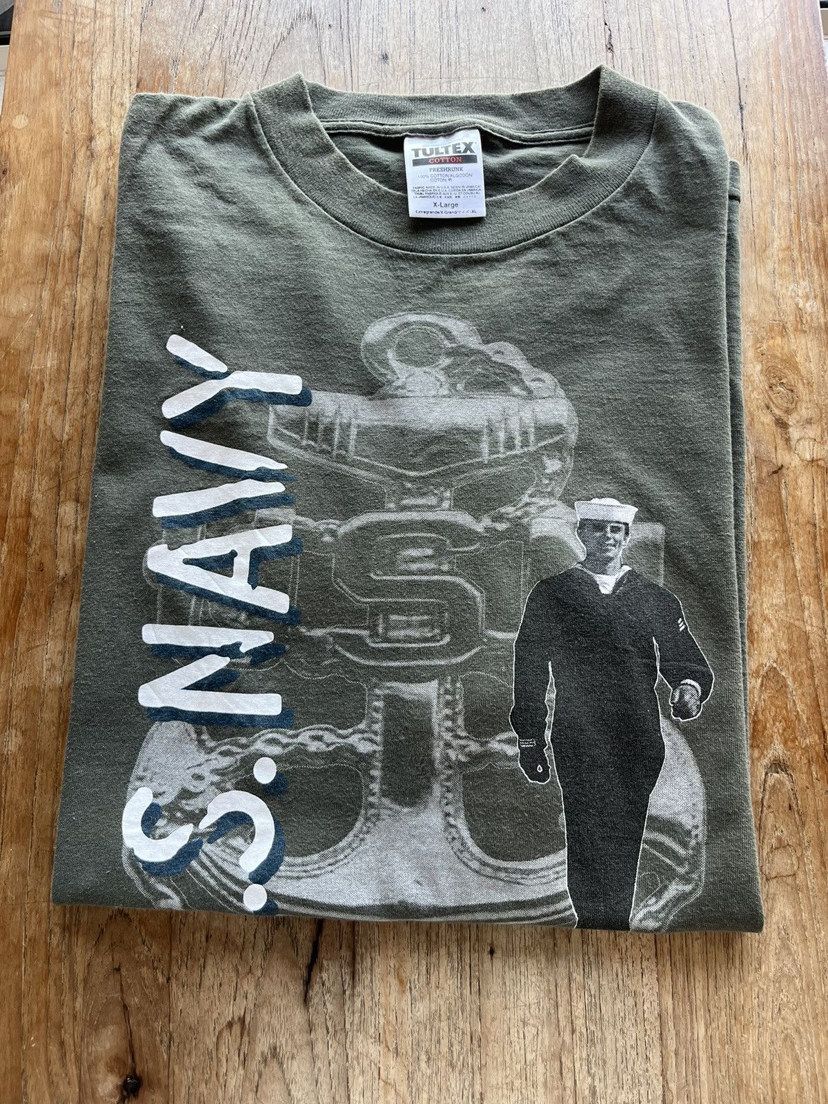 Vintage Vintage US. NAVY 1996’s Tshirt Size US XL / EU 56 / 4 - 1 Thumbnail