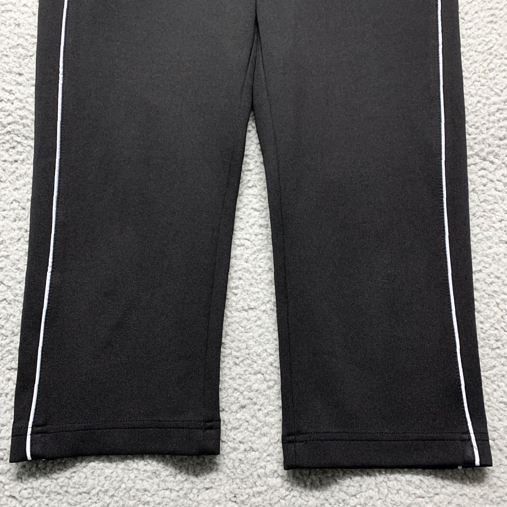 Vintage ZX Sport Women’s Capri Athletic Pants Sz S Black White Stripe Stretch Drawstring Size 28" / US 6 / IT 42 - 3 Thumbnail