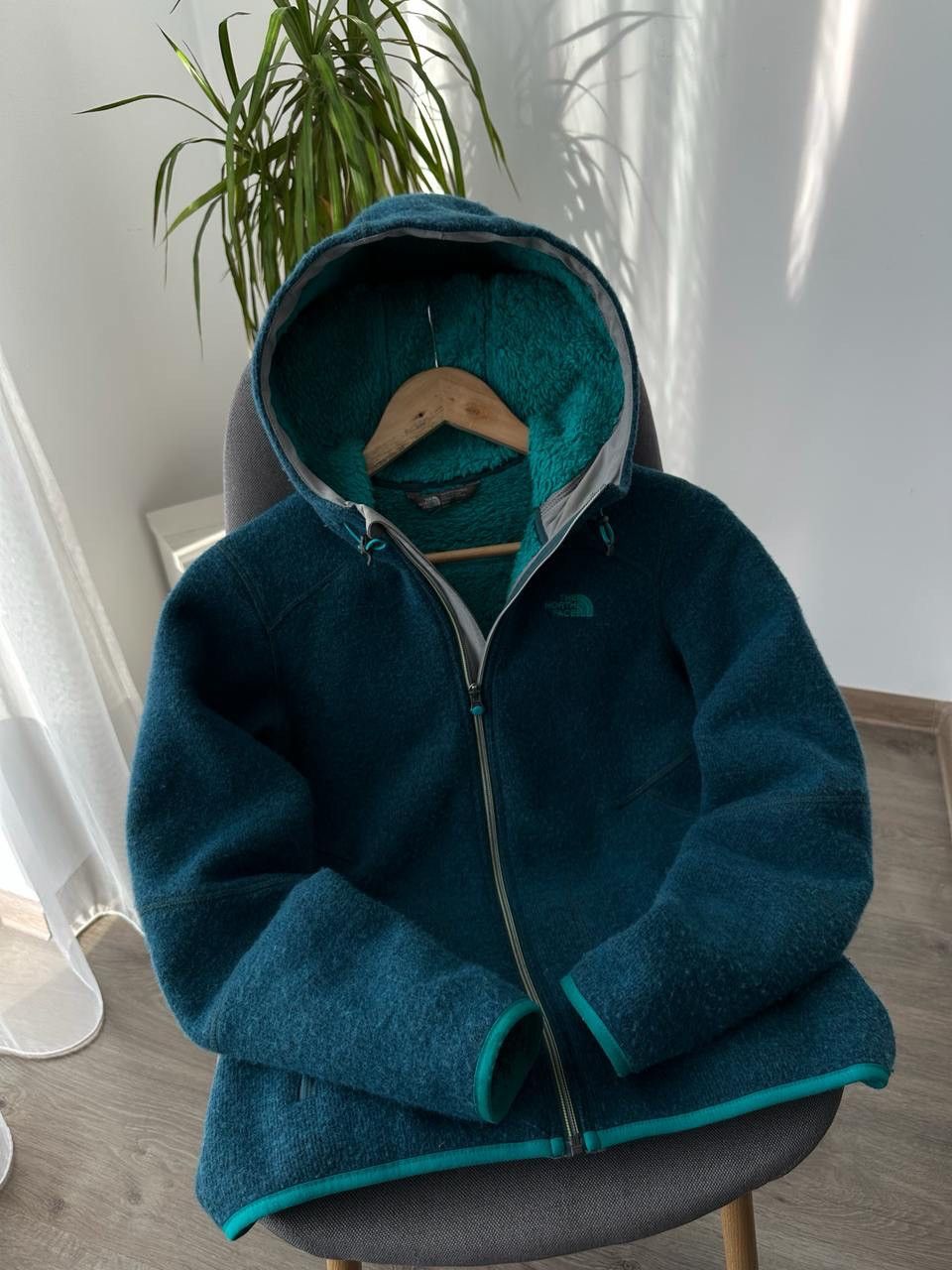 The North Face × Vintage Vintage The North Face Outdoor Blue Fur Zip Hoodie Size US M / EU 48-50 / 2 - 20 Thumbnail