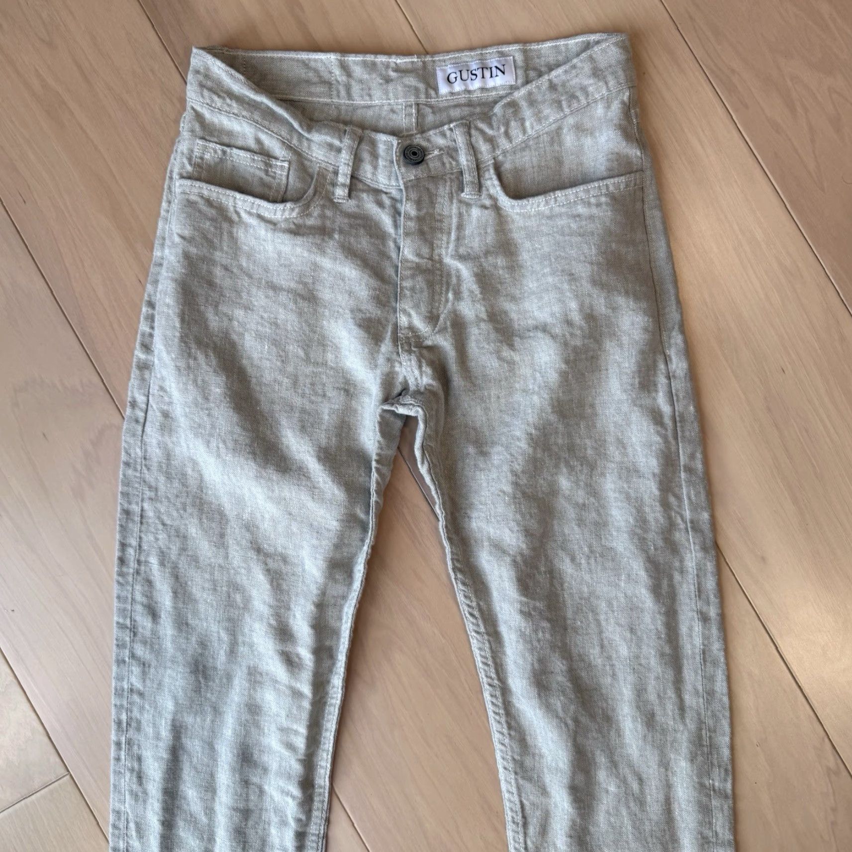 Gustin Gustin Rustic Slub Linen Pants 28 Light Beige Lightweight Minimalist New York Shirt Size US 28 / EU 44 - 3 Thumbnail