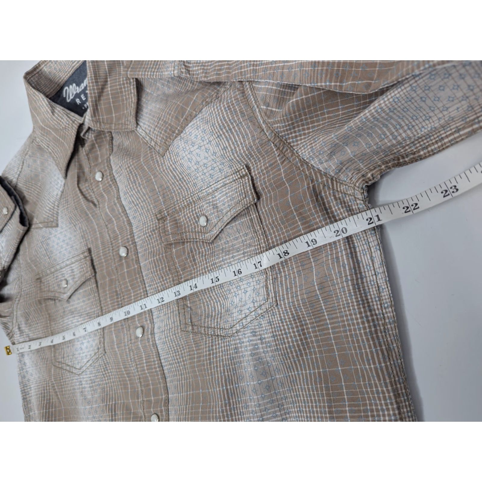 Wrangler VINTAGE Wrangler Retro Premium Plaid Pearl Snap Button Western Shirt Men's M Brown Long Sleeve Snap Button Up Mens Clothing - Size US M / EU 48-50 / 2 - 6 Thumbnail