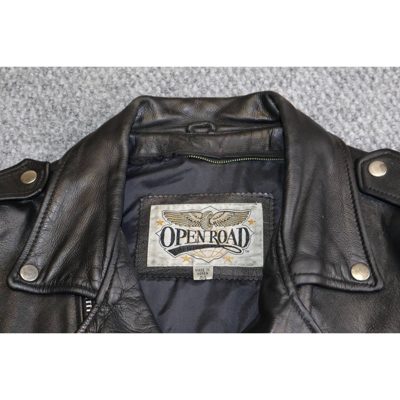 Vintage Vintage Wilsons Open Road Black Leather Motorcycle Jacket Size US L / EU 52-54 / 3 - 5 Thumbnail