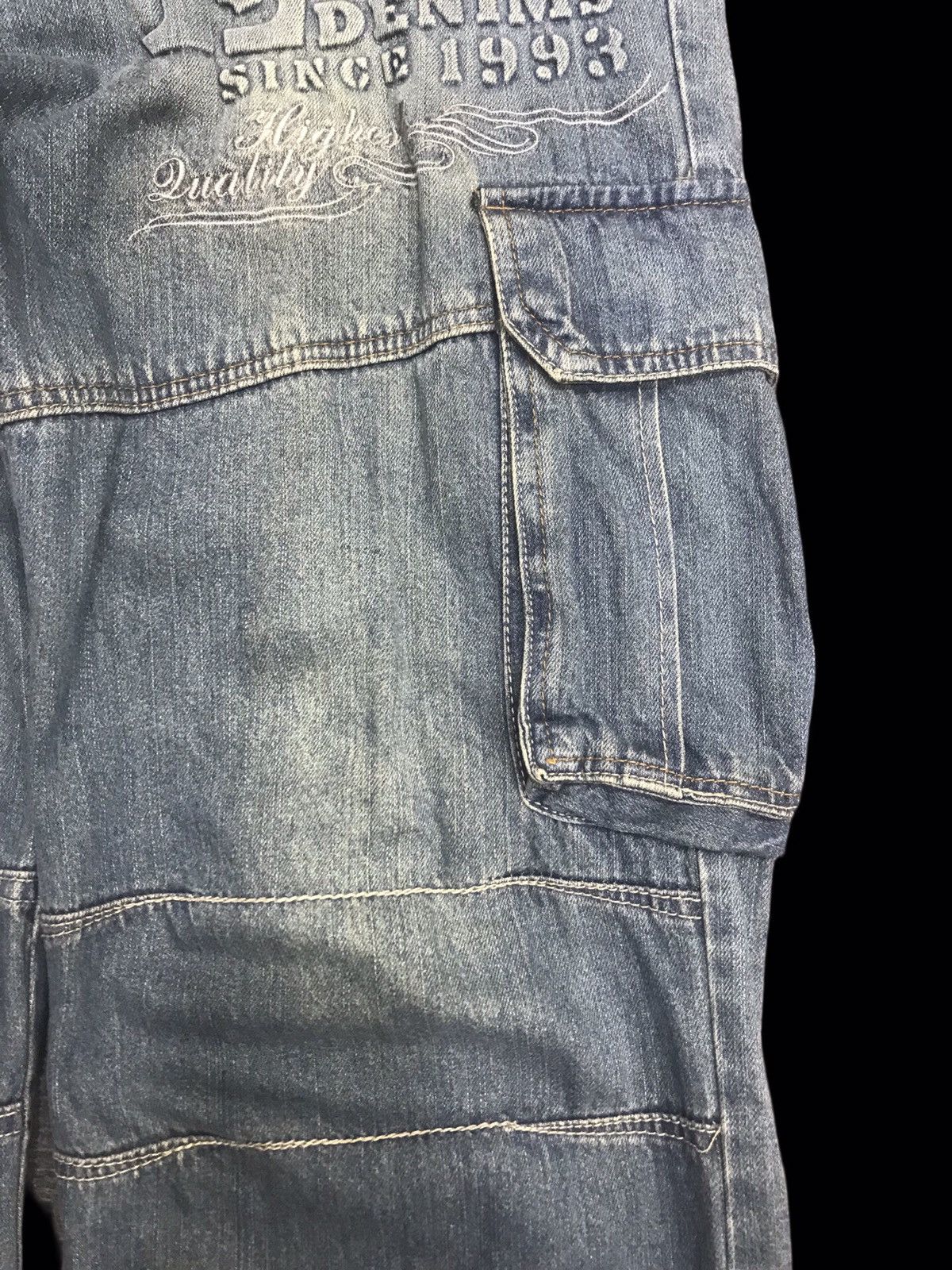 Vintage 💥WIDE BAGGY💥ARCHIVAL EXIT 3D POCKETS CARGO DENIM F358 Size US 32 / EU 48 - 7 Thumbnail