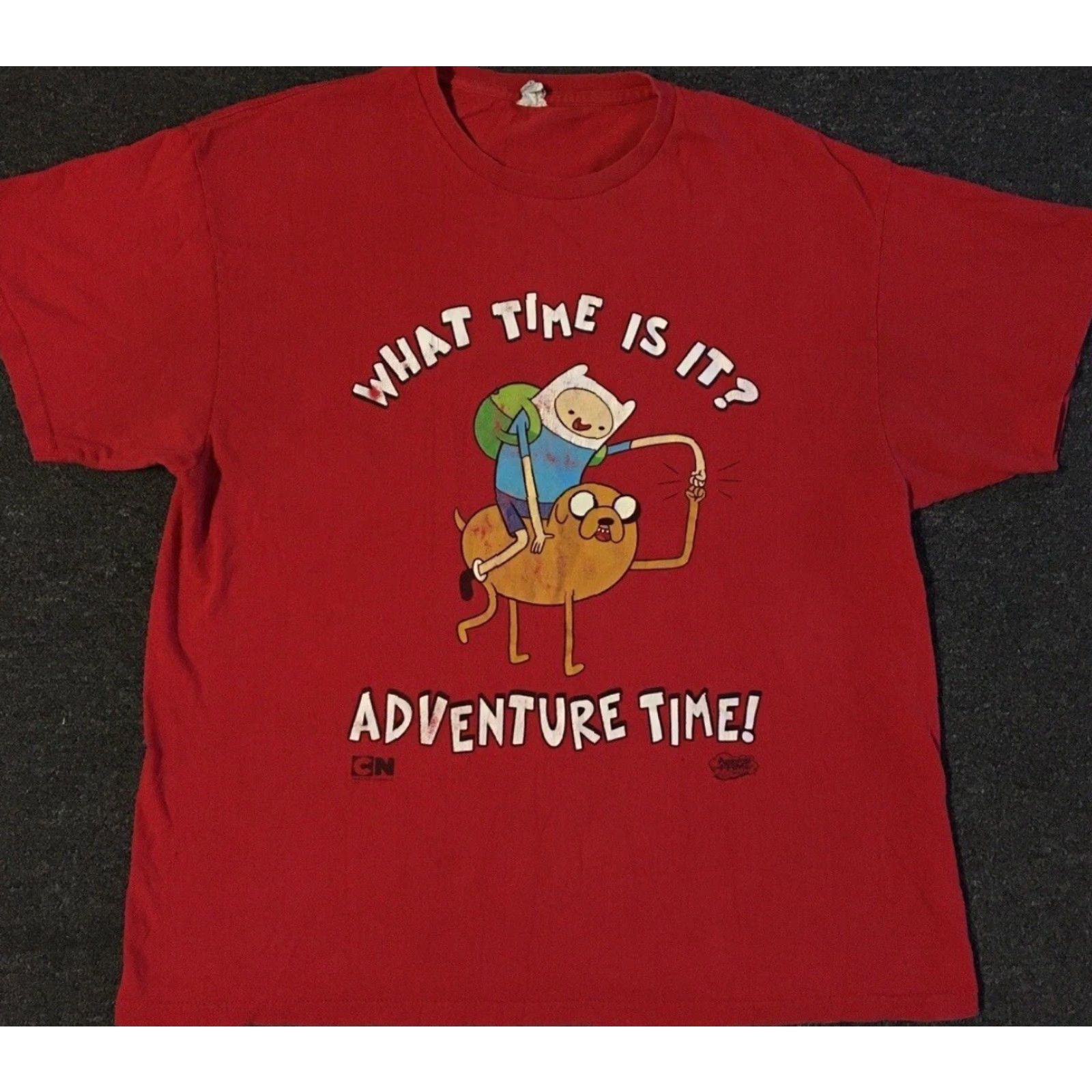 Vintage Vtg Adventure Time Faded Cartoon Network Promo Shirt M L TV Movie Grunge Y2K Size US M / EU 48-50 / 2 - 2 Thumbnail