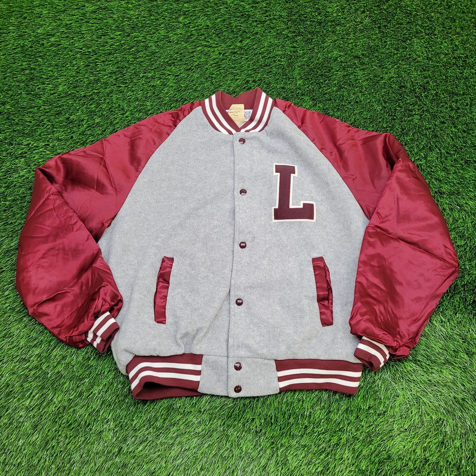 Chalk Line Vintage 80s Chalk-Line Varsity Jacket M/L 24x23 Sherpa-Lined Size US L / EU 52-54 / 3 - 1 Thumbnail