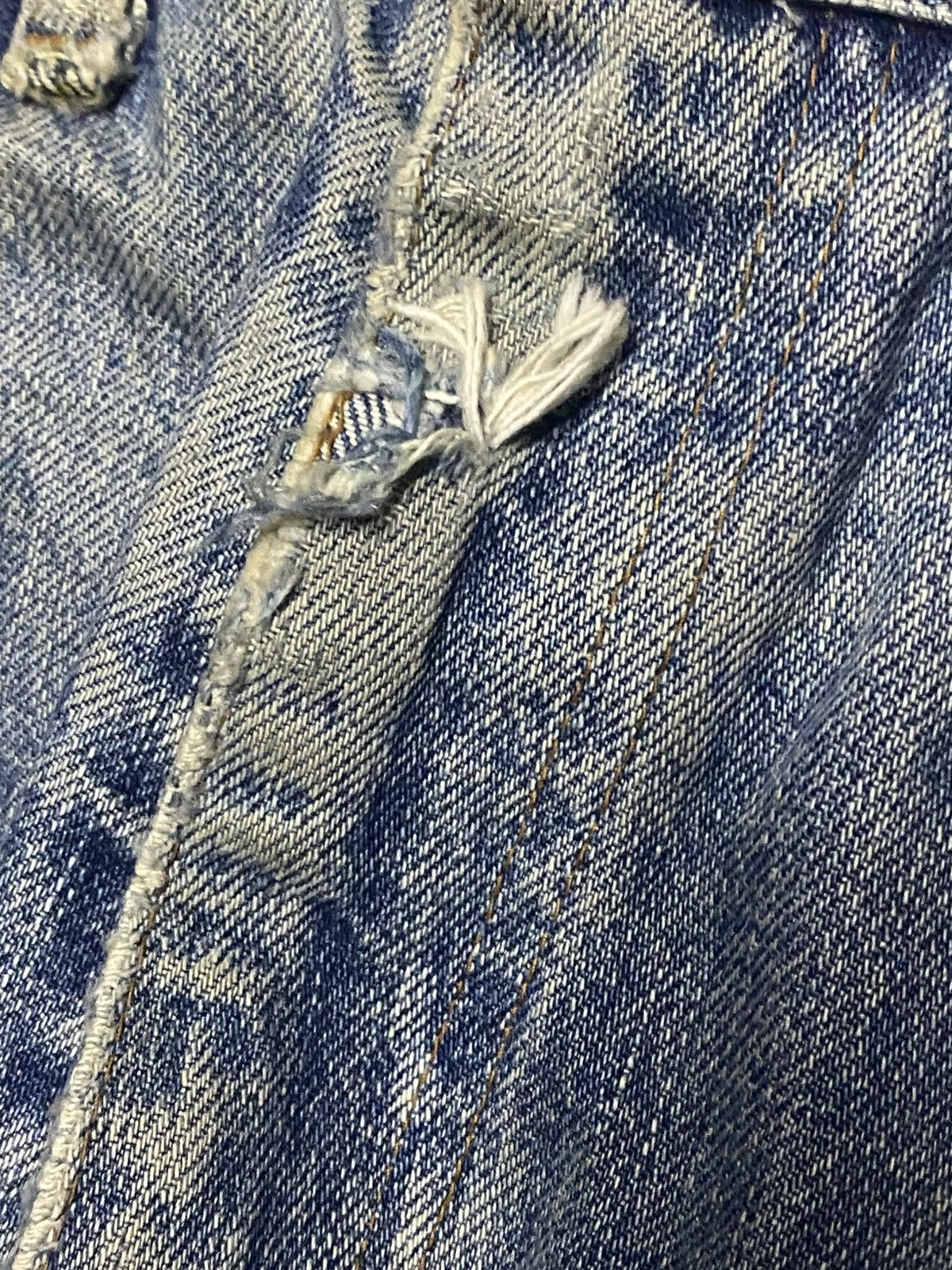Levi's Vtg Levis 502 xx Big E Talon Zip Mud Wash Distressed Jeasn Size US 29 - 15 Thumbnail