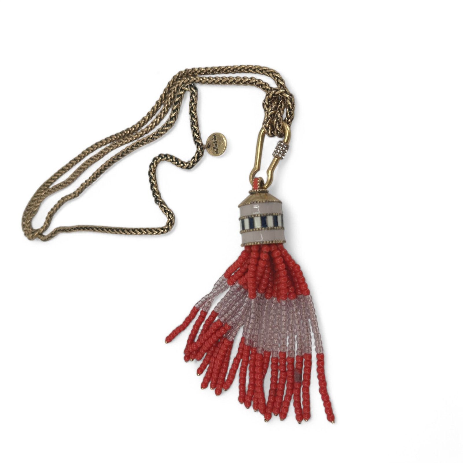 Other Stella and Dot Retired Brio Necklace Coral Red Beaded Tassel Size ONE SIZE - 6 Thumbnail