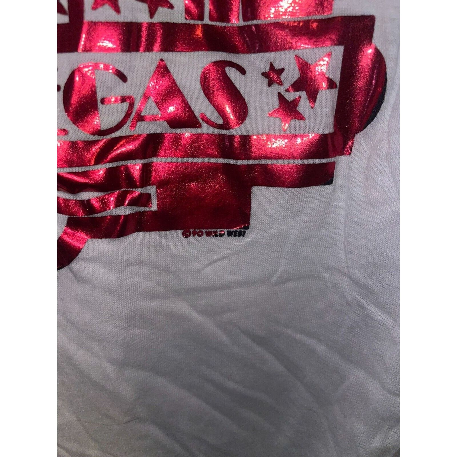 Jerzees Vintage Las Vegas Shirt Las Vegas Red Graphic White M Tee Size US M / EU 48-50 / 2 - 6 Thumbnail