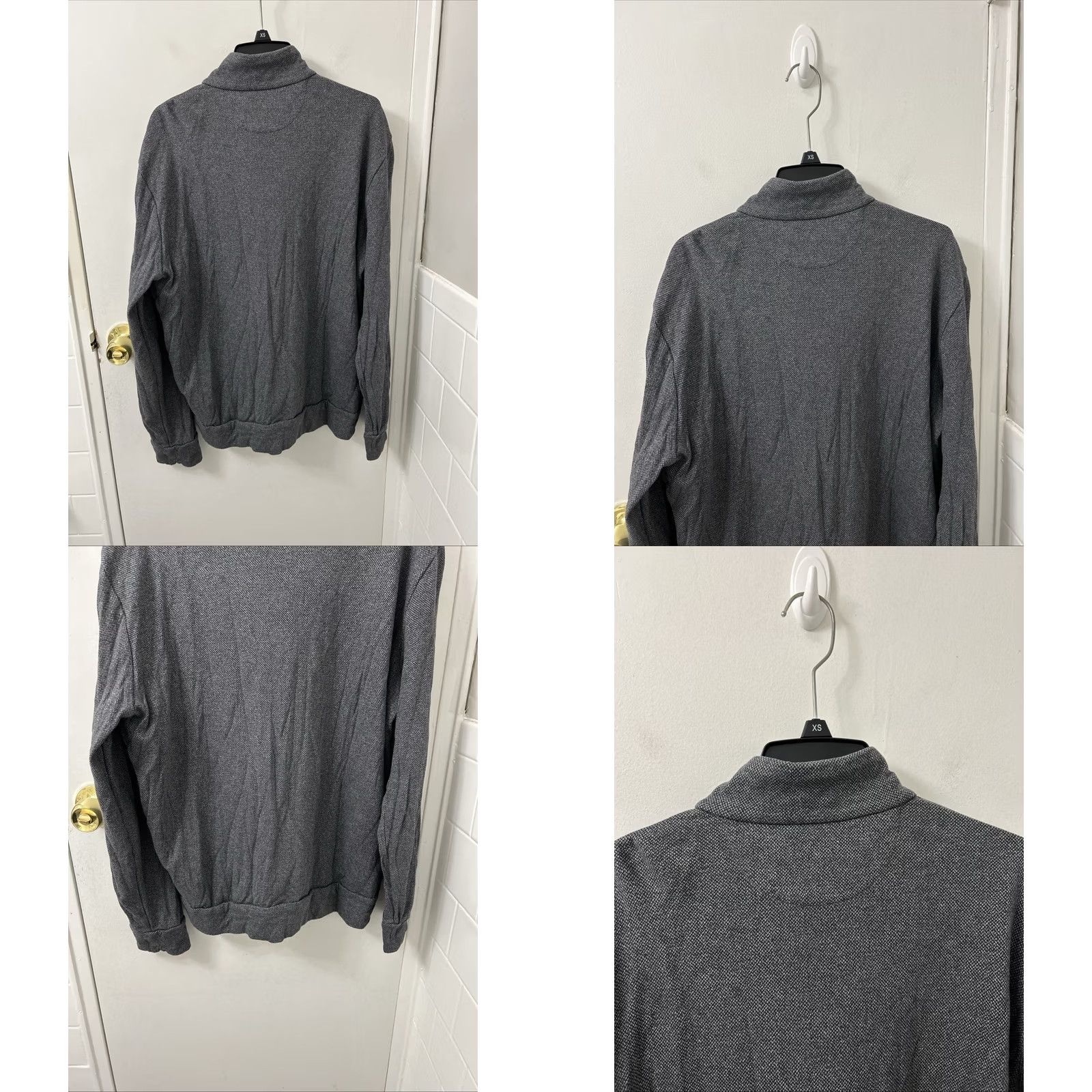 Polo Ralph Lauren Polo Ralph Lauren Sweater 1/4 Zip Mens M Gray Herringbone Knit Pullover L/S Size US M / EU 48-50 / 2 - 8 Thumbnail