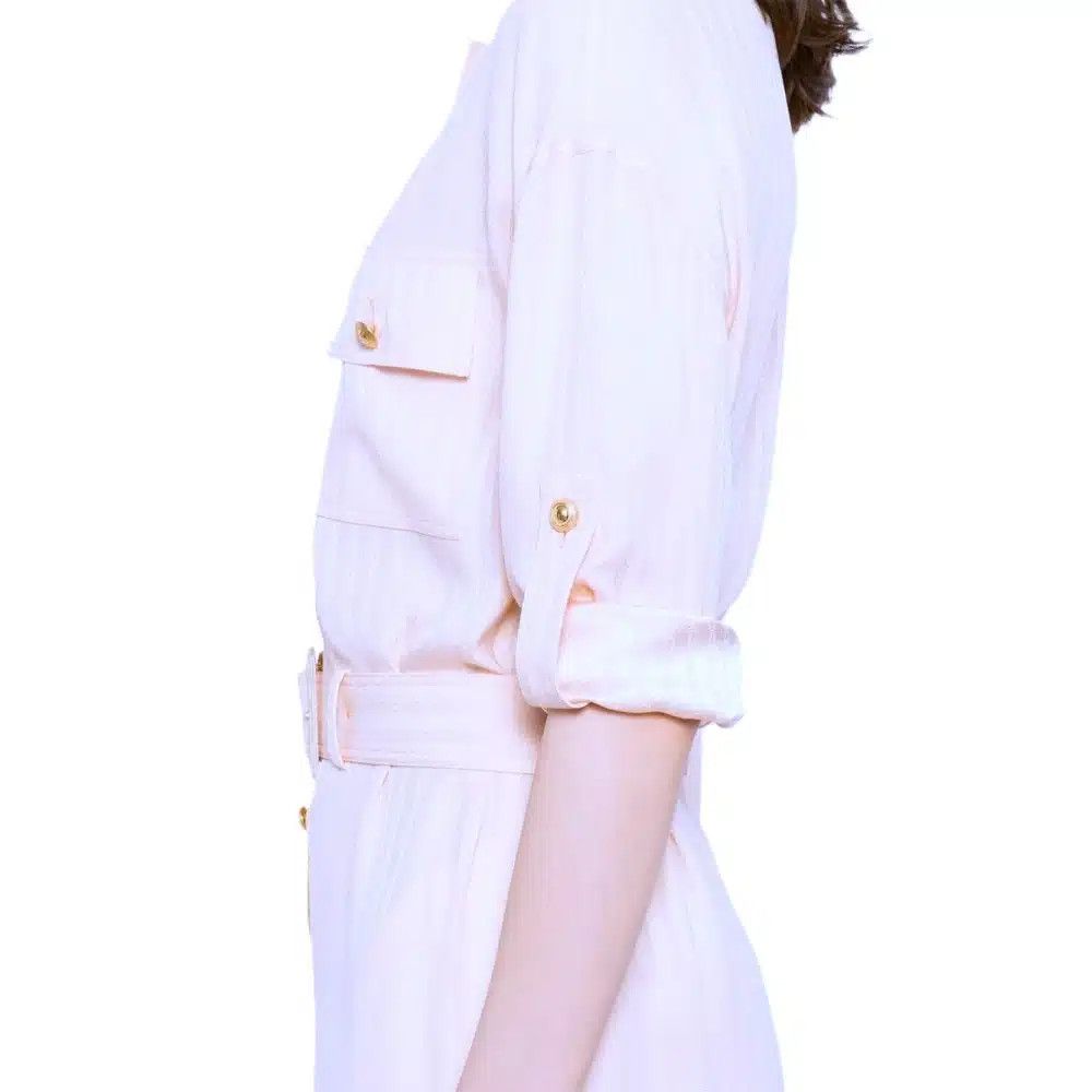 Tom Ford o1loc1c1125 AB3427 Silk Stretch Polo Maxi Dress Light Pink Size M / US 6-8 / IT 42-44 - 3 Thumbnail