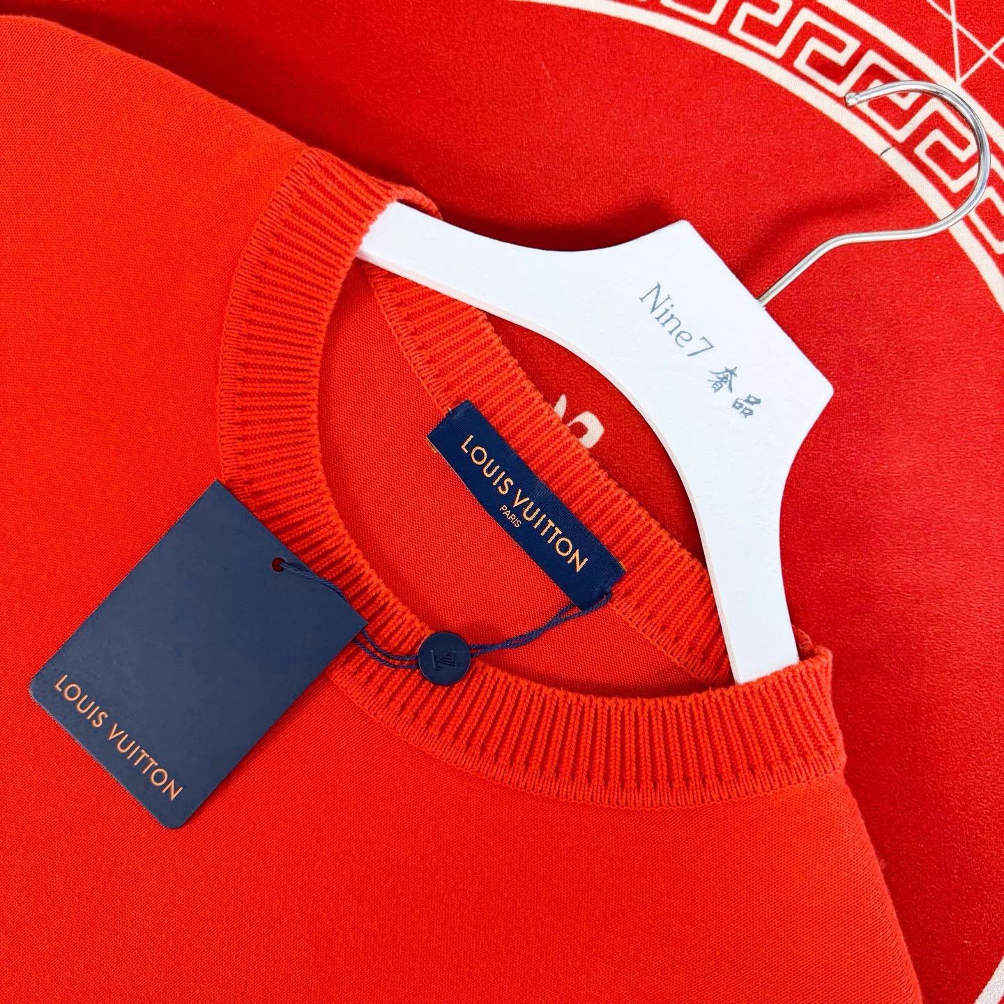 Louis Vuitton LV Pin-Embroidered Logo Crew Knit Tee Red XL Size US XL / EU 56 / 4 - 3 Thumbnail