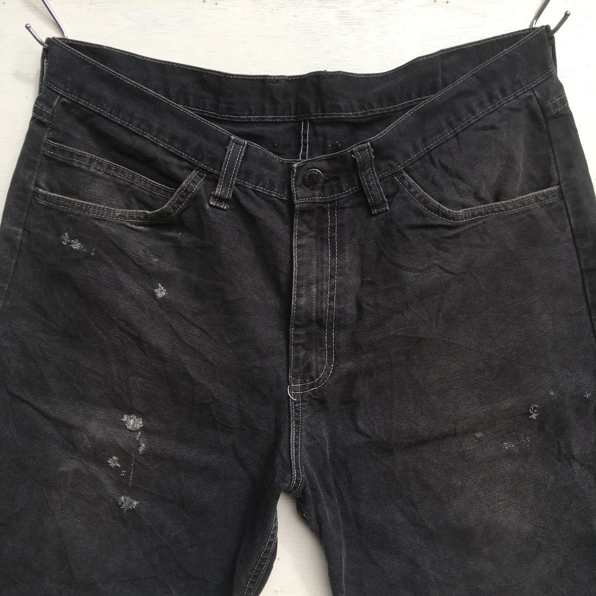 Dickies × Vintage SUN FADED VINTAGE DICKIES DISTRESSED CARPENTER JORTS Size US 35 - 3 Thumbnail
