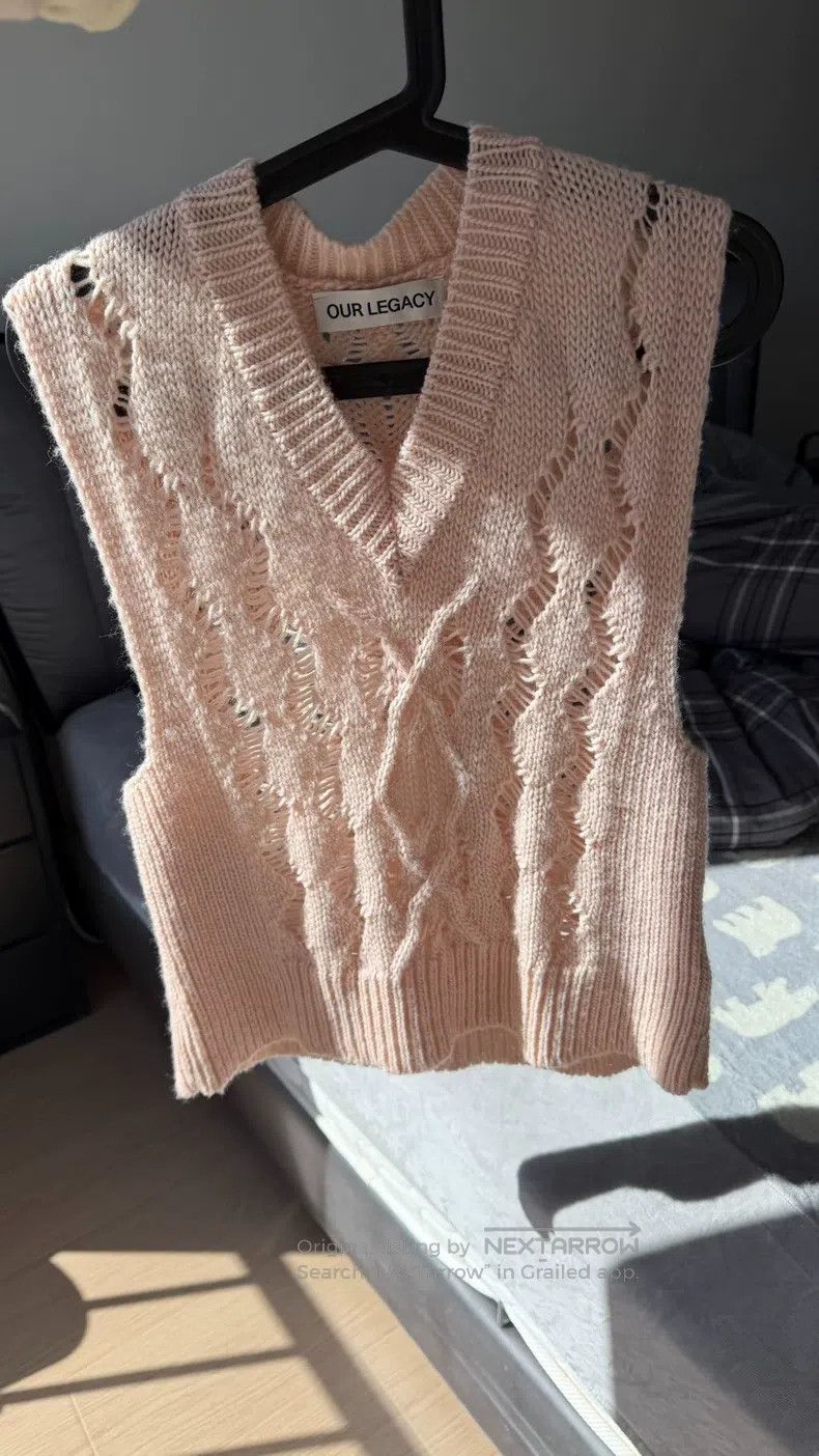 Our Legacy Our Legacy Pink knitted vest Size US S / EU 44-46 / 1 - 1 Thumbnail