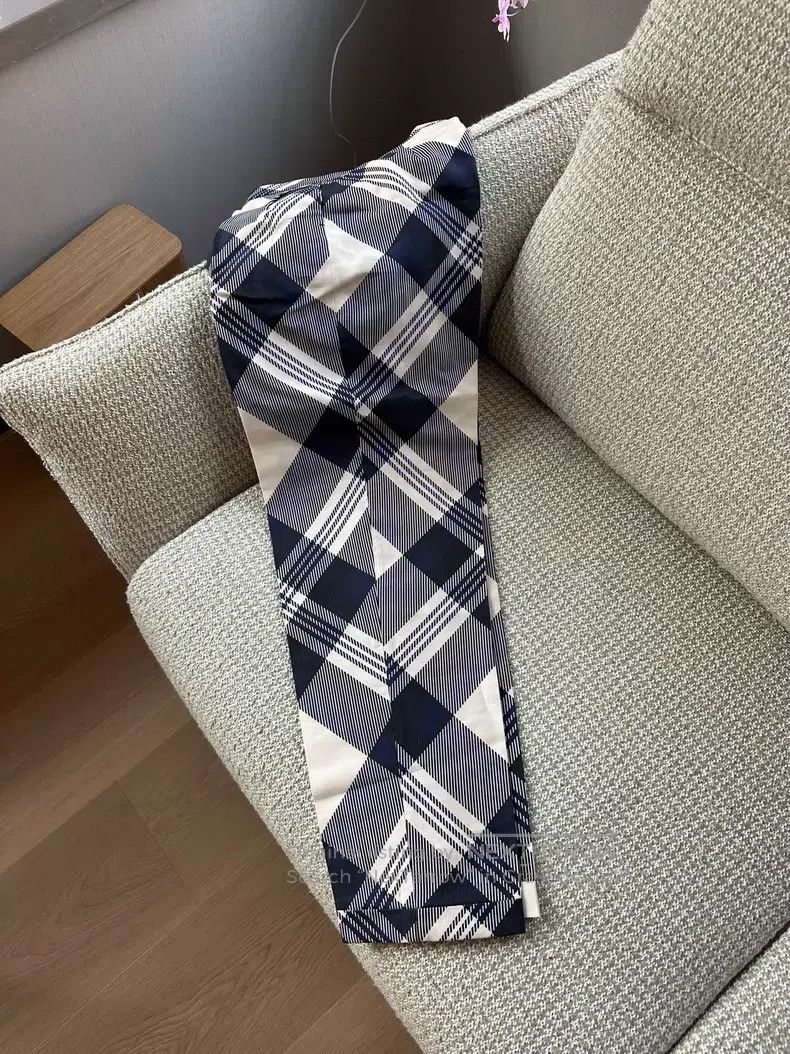 Dries Van Noten Dries Van Noten Navy Plaid Trousers Size 39" - 5 Thumbnail