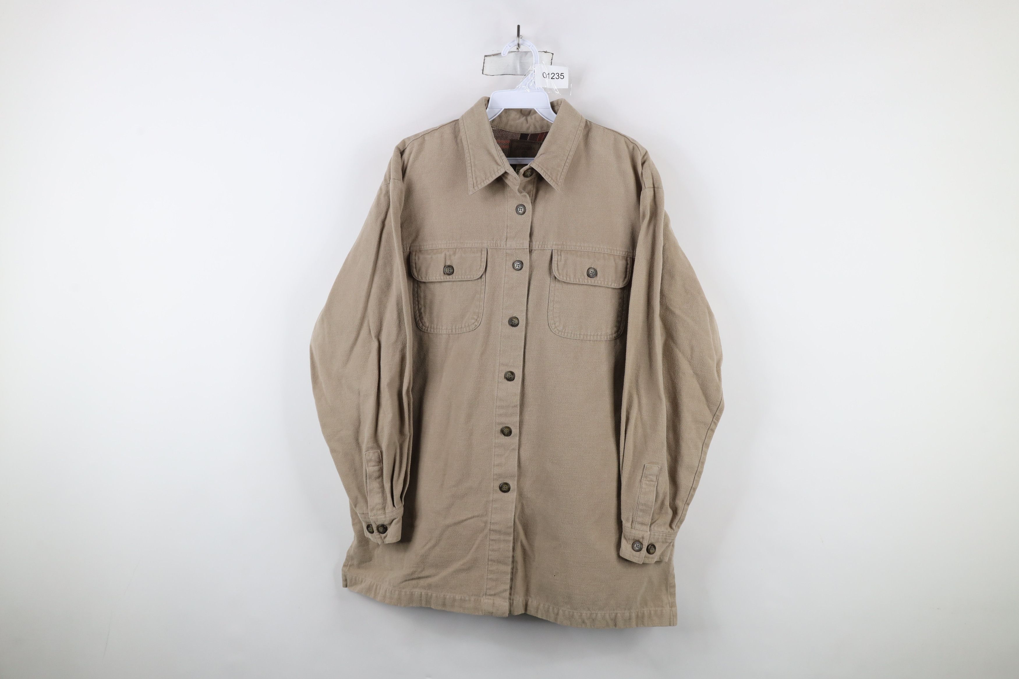 Vintage Vintage 90s Streetwear Heavyweight Cloth Button Shirt Size L / US 10 / IT 46 - 1 Thumbnail
