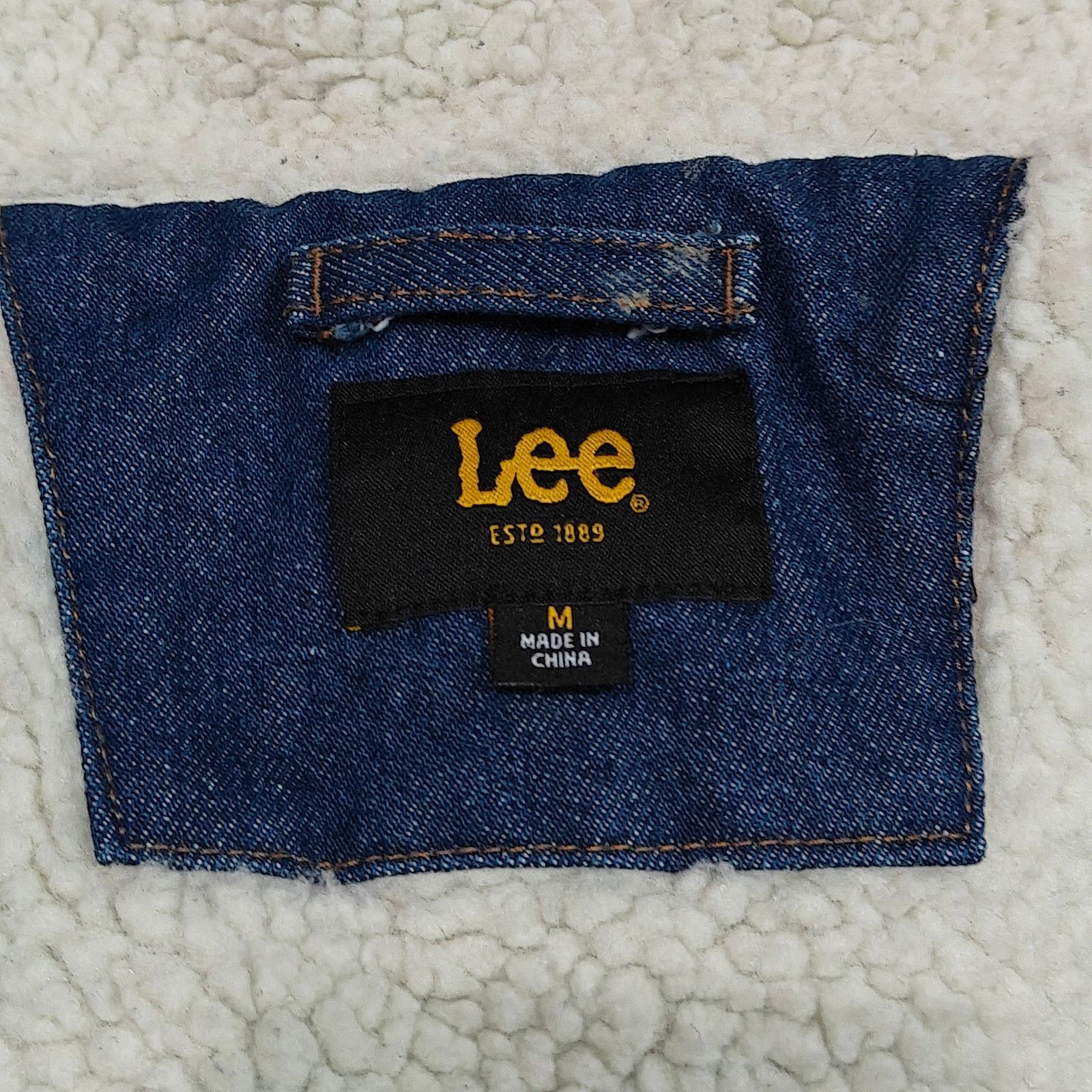 Lee Lee Men's Blue Denim Trucker Sherpa Lined Heavyweight Jacket Size US M / EU 48-50 / 2 - 3 Thumbnail