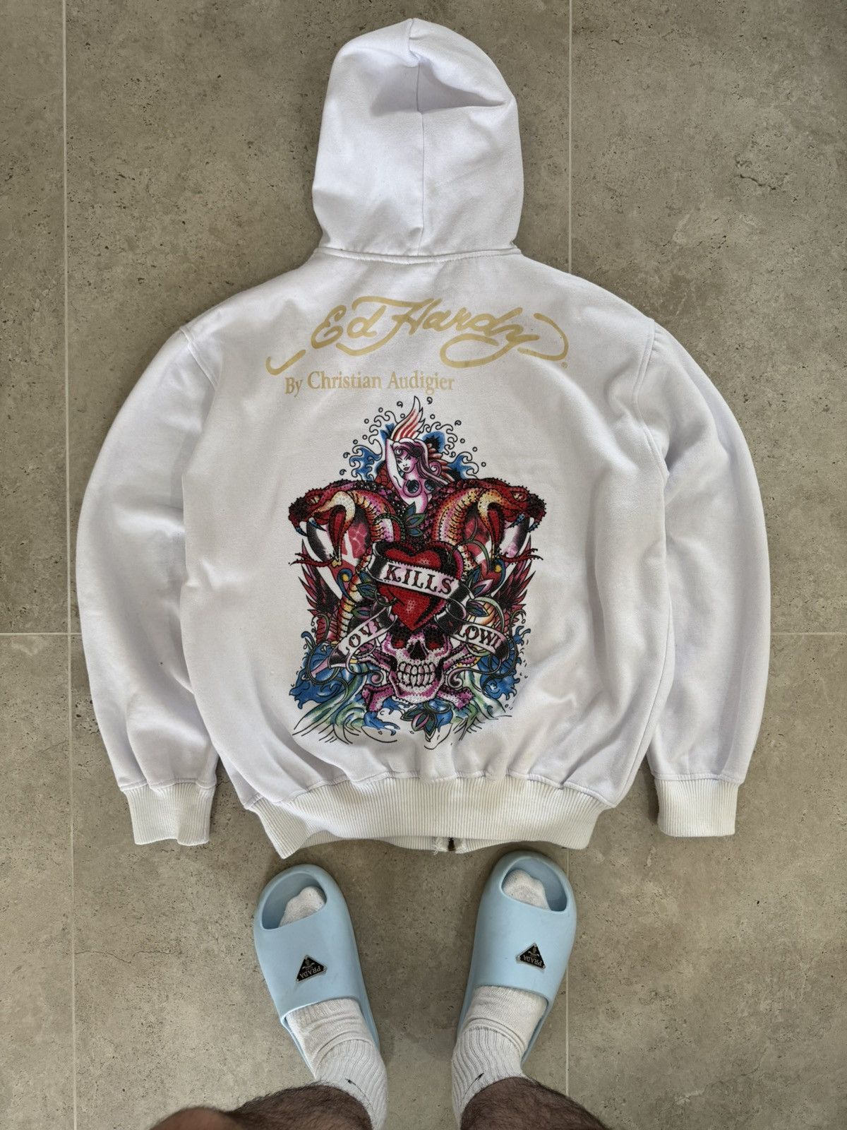 Christian Audigier × Ed Hardy × Japanese Brand Ed Hardy Love Kills Slowly Hoodie Size US L / EU 52-54 / 3 - 1 Thumbnail