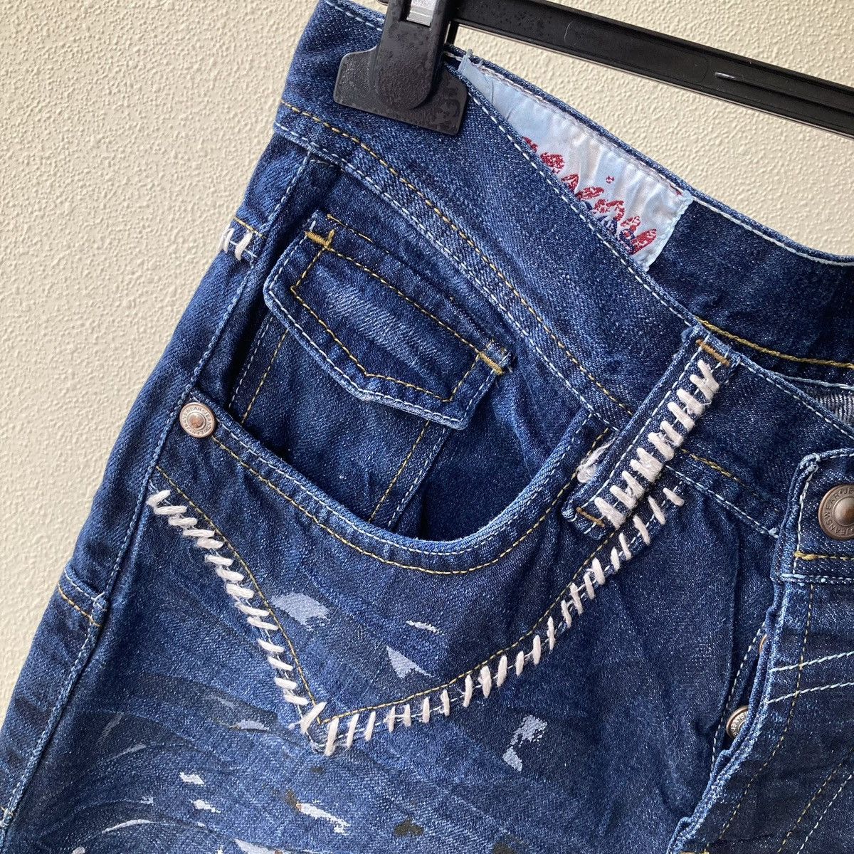 Vintage Avant Garde Denim Jeans Vintage Tim Burton Style Size US 29 - 4 Thumbnail