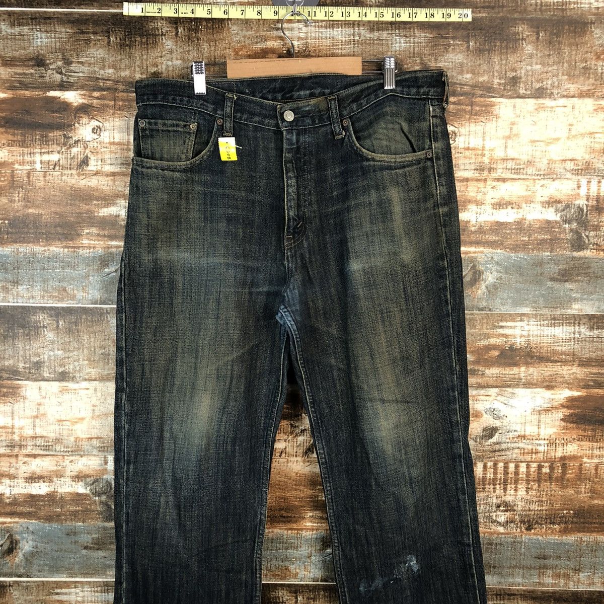 Levi's DLL Levis 533 Blue ripped Denim jeans Pants #C208 Size US 36 / EU 52 - 2 Thumbnail