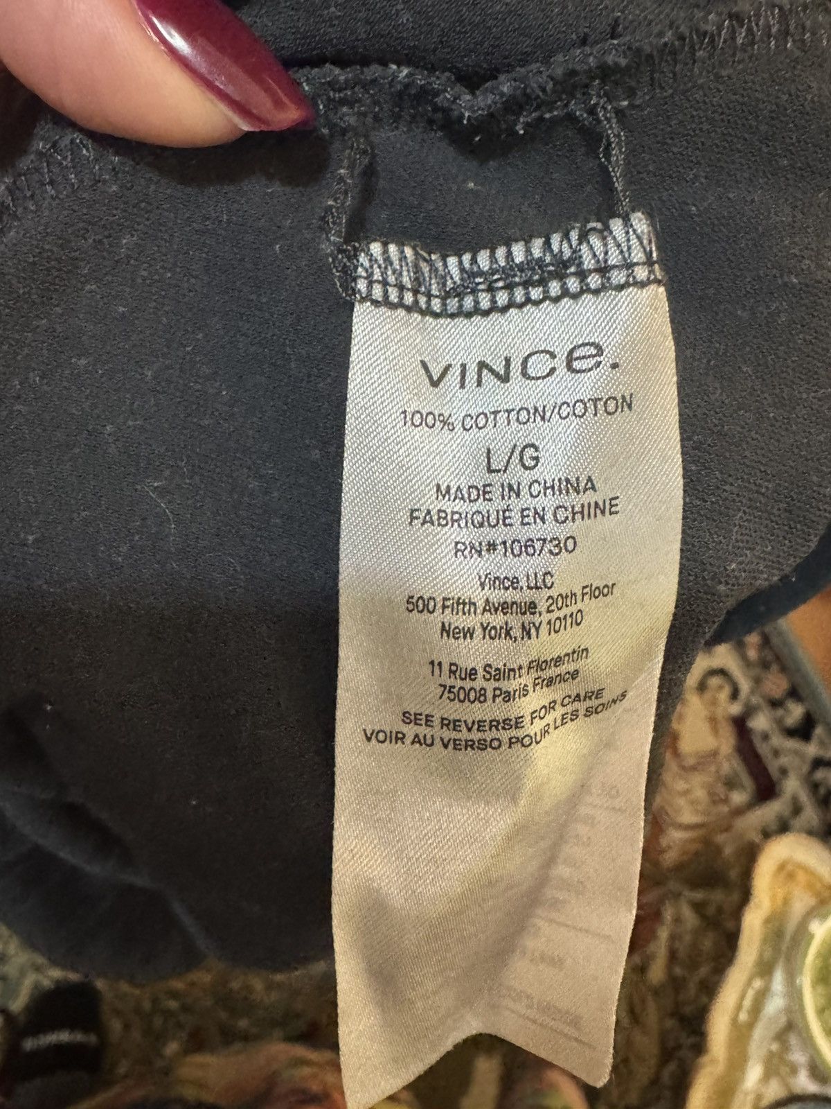 Vince VINCE BLACK COTTON DRESS L Size L / US 10 / IT 46 - 3 Thumbnail